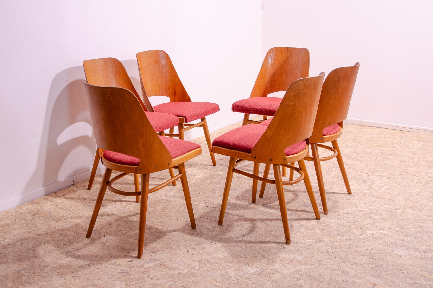 Mid Century dining chairs by Radomír Hofman, 1960´s, set of 6 4