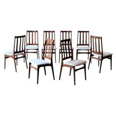 Chaises de salle à manger du milieu du siècle par Schiønning & Elgaard - Ensemble de huit