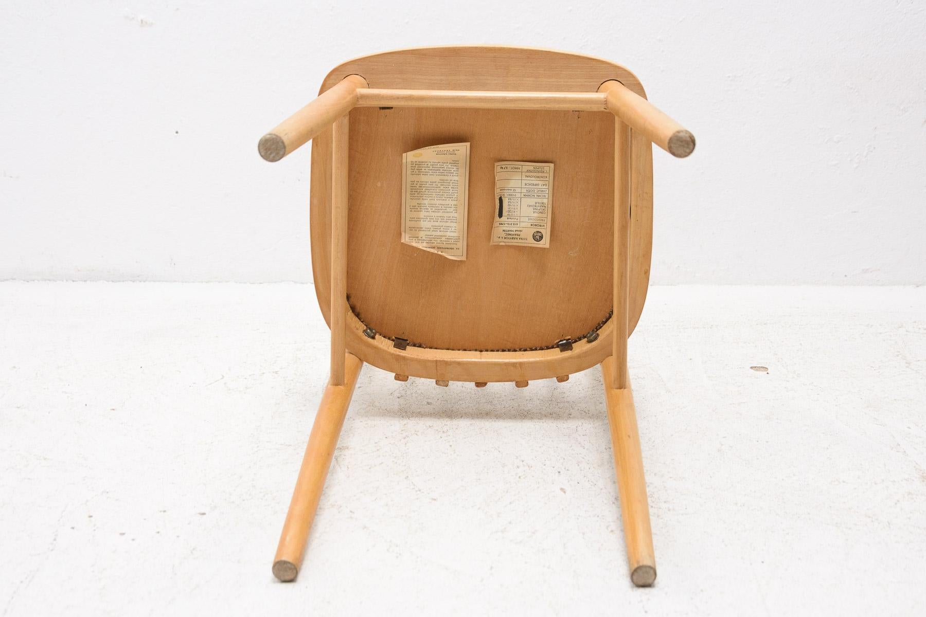 Mid Century Dining Chairs by Tatra Nabytok, Czechoslovakia, 1960´s, Set of 2 For Sale 10