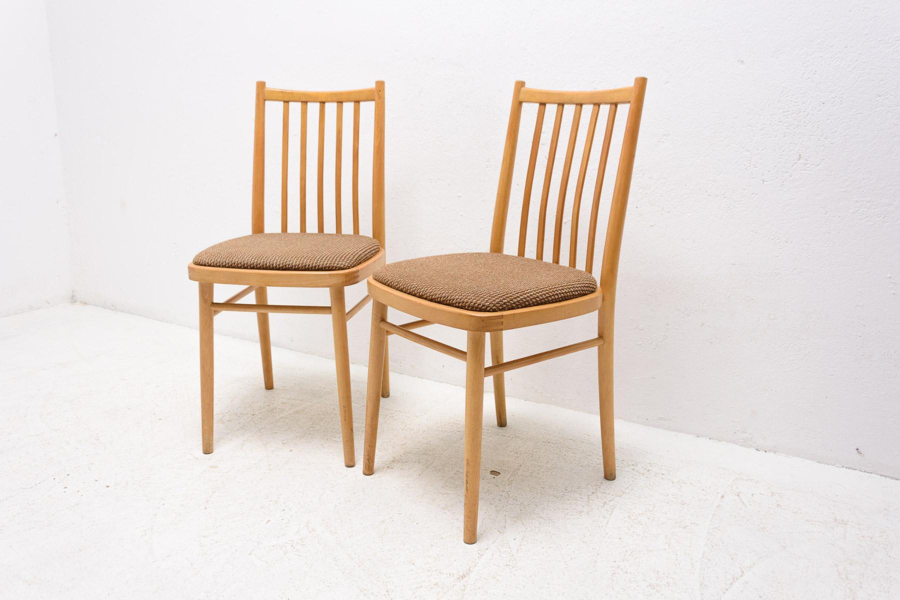 Mid Century Dining Chairs by Tatra Nabytok, Czechoslovakia, 1960´s, Set of 2 In Good Condition For Sale In Prague 8, CZ