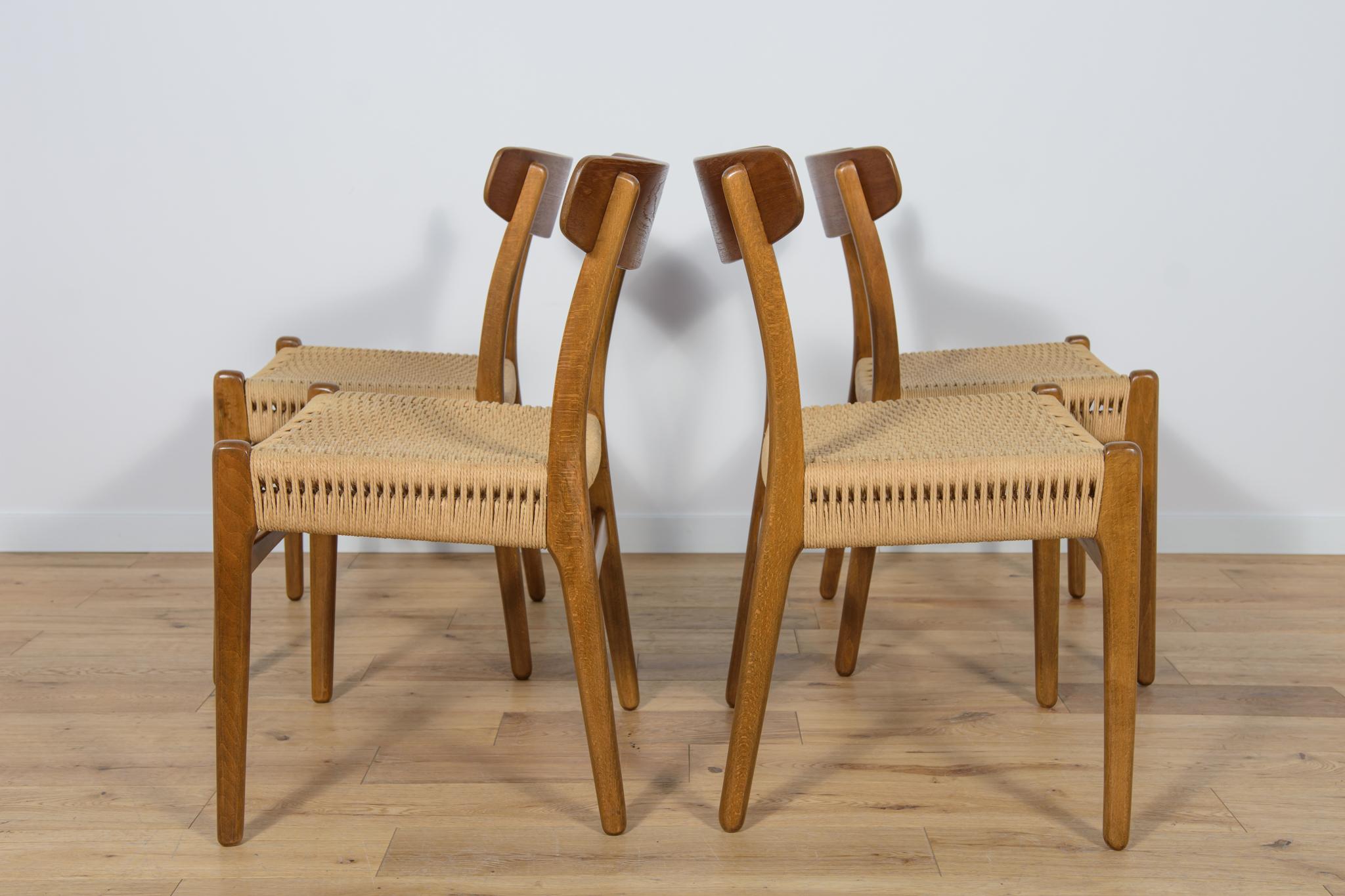 Mid-20th Century Mid Century Dining Chairs CH23  by Hans J. Wegner for Carl Hansen & Søn. For Sale