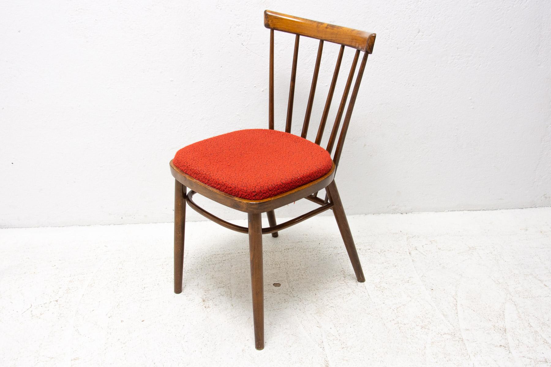 Mid Century Dining Chairs Designed by J.Kobylka, 1960's, Set of Four For Sale 4