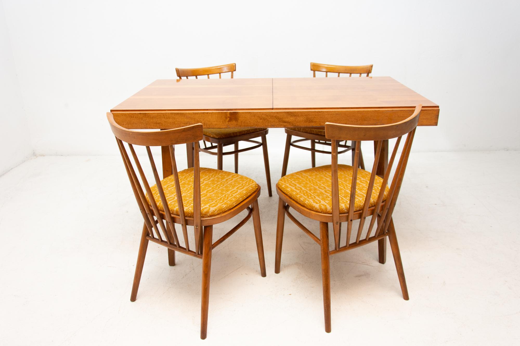 Czech Midcentury Dining Chairs Designed by J. Kobylka, 1960s, Set of Four