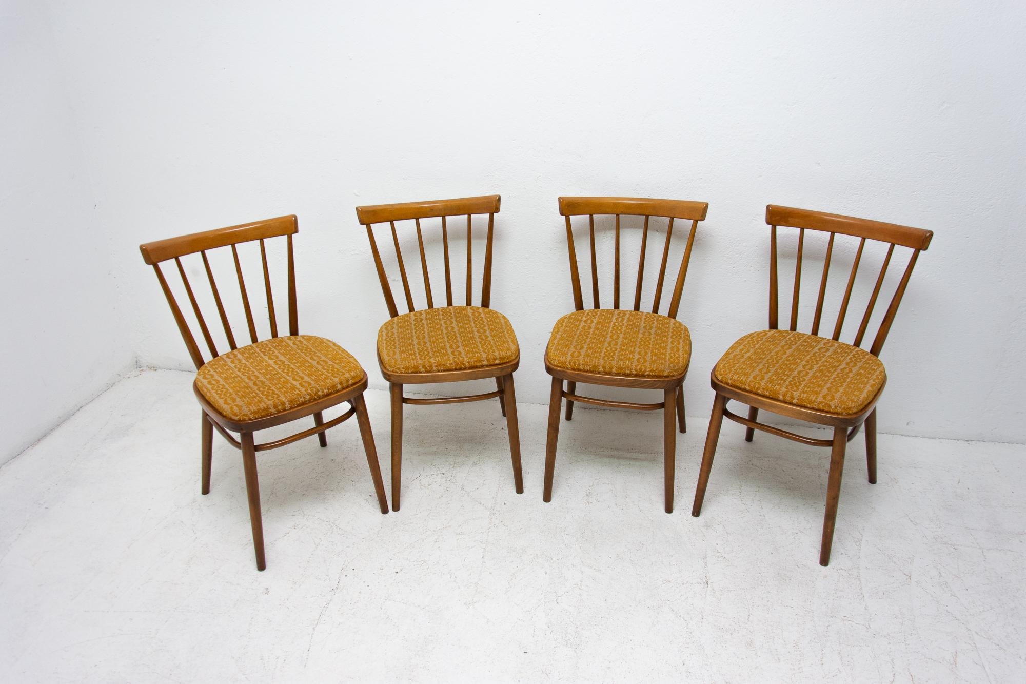 20th Century Midcentury Dining Chairs Designed by J. Kobylka, 1960s, Set of Four