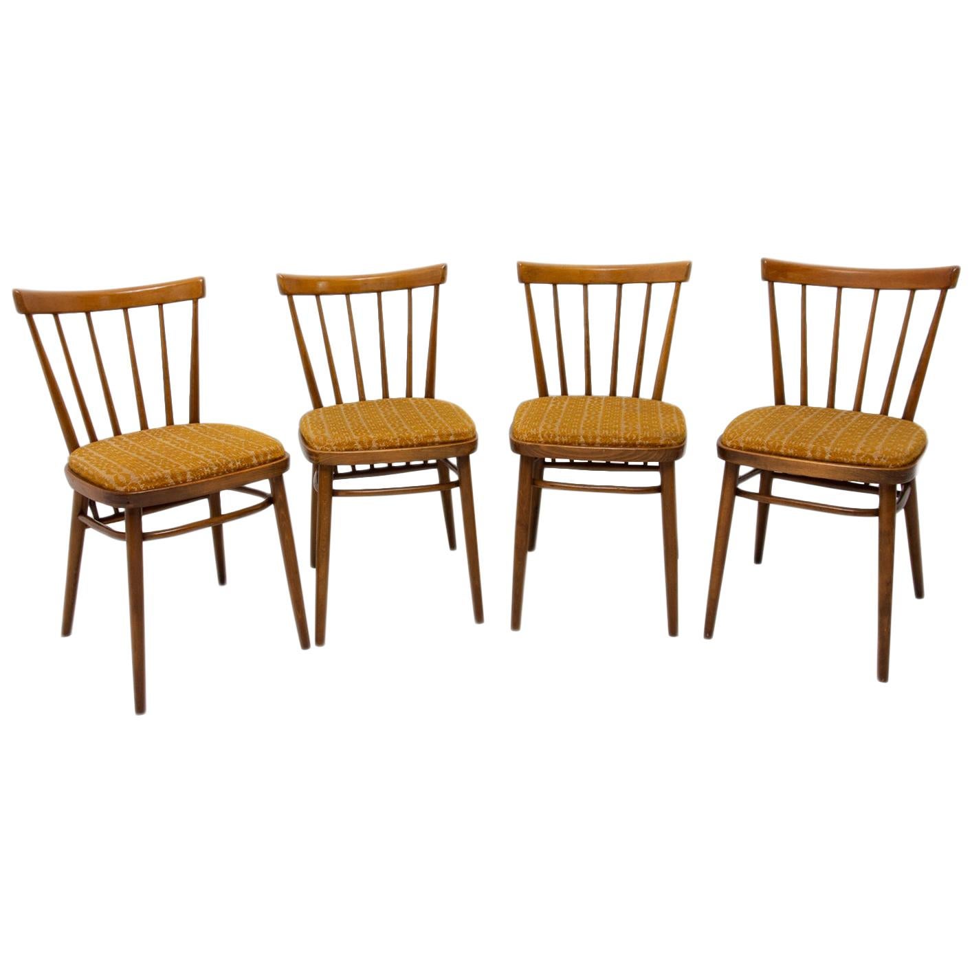 Midcentury Dining Chairs Designed by J. Kobylka, 1960s, Set of Four