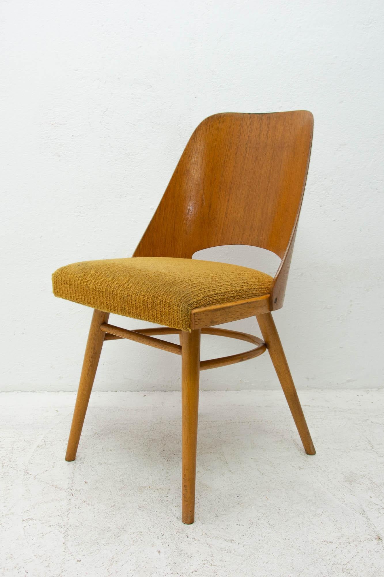  Mid Century dining chairs designed by Radomír Hofman for TON, 1960´s, Czech. 6