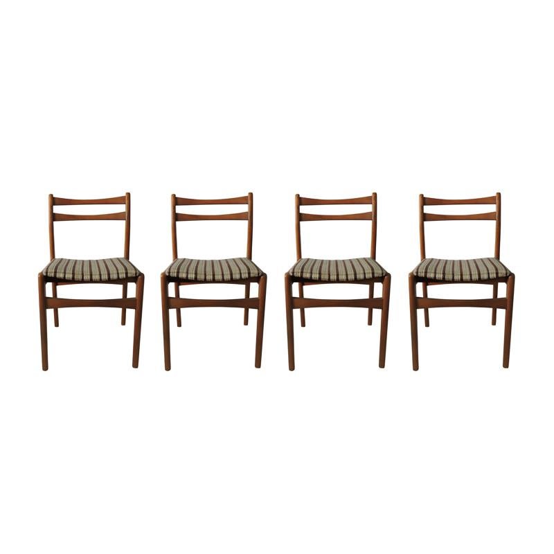 Midcentury Dining Chairs for Strand, 1970s, Set of 4 For Sale