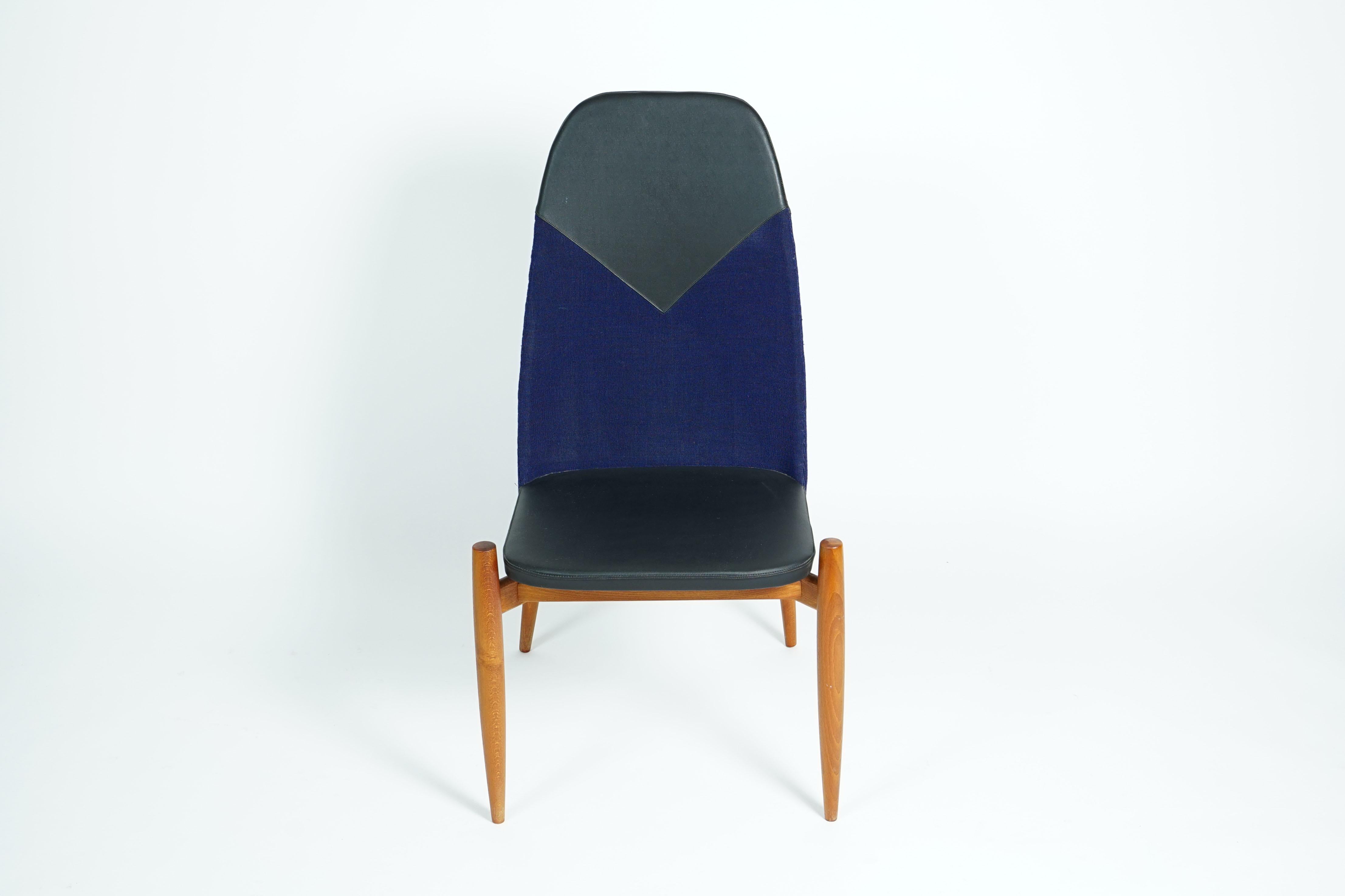 Fabric Midcentury Dining Chairs from Miroslav Navratil For Sale