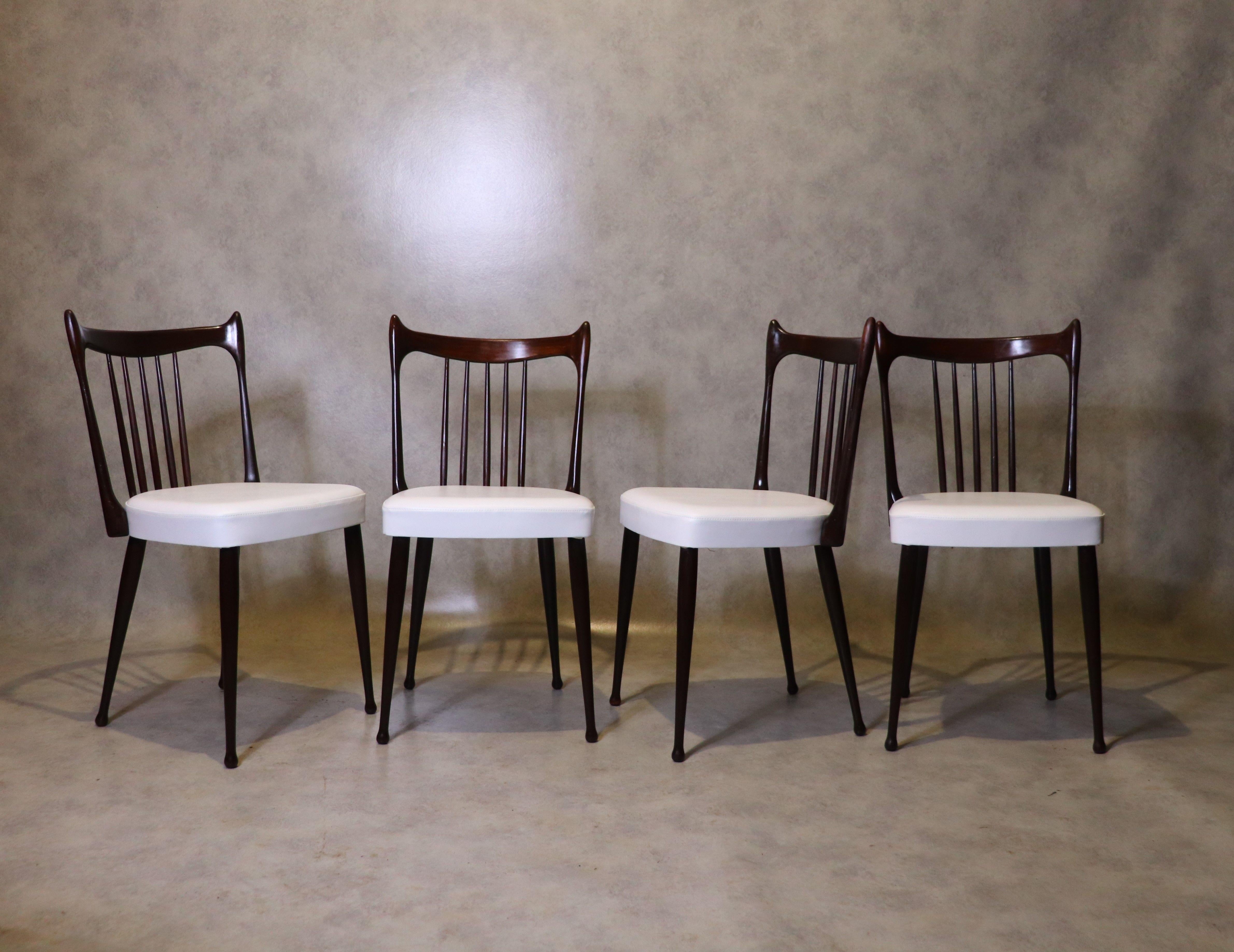 20th Century Vintage Dining Chairs from Dutch Stevens Producer Set of 4 In Good Condition In Bunnik, NL