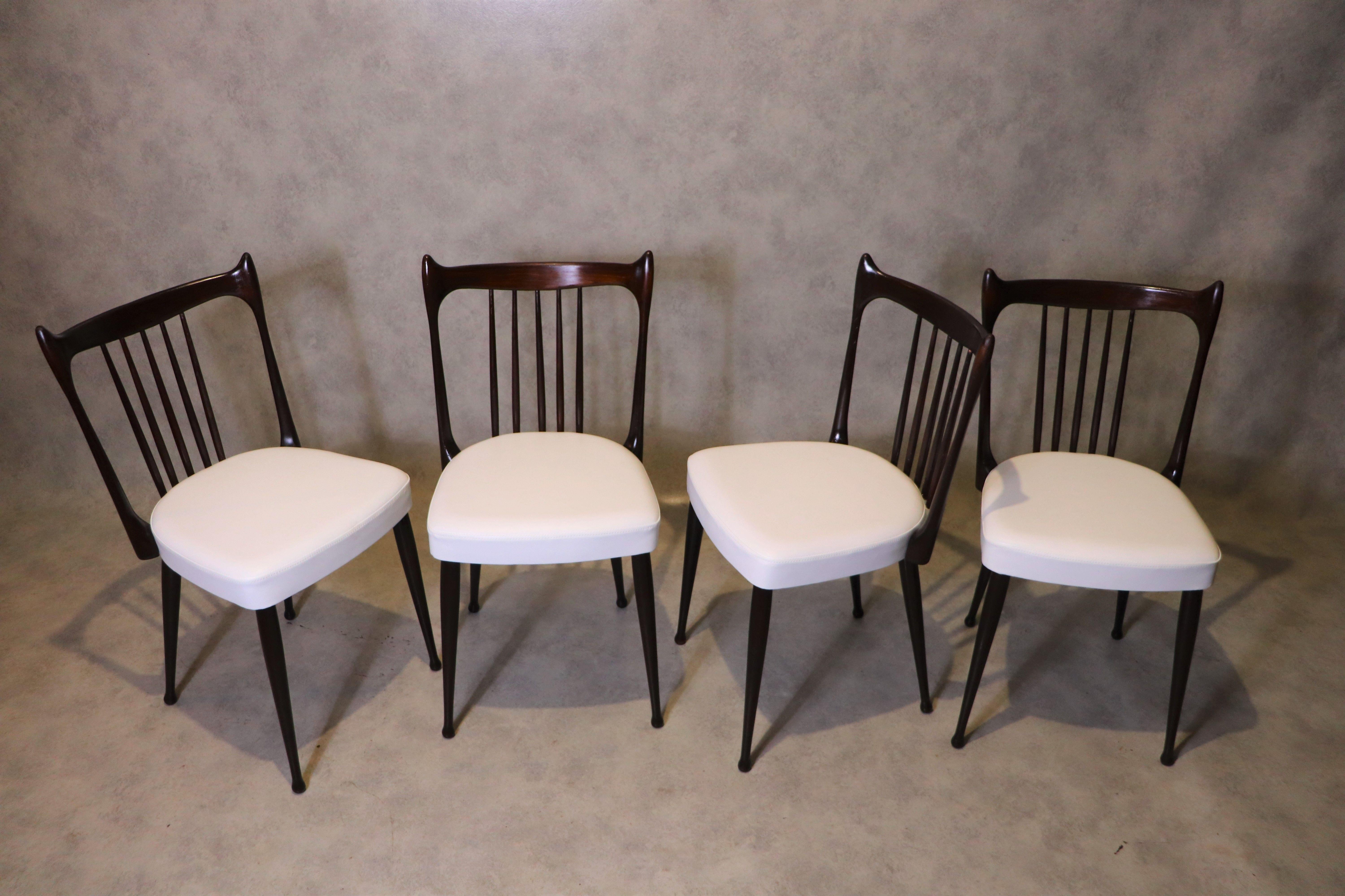 Mid-20th Century 20th Century Vintage Dining Chairs from Dutch Stevens Producer Set of 4