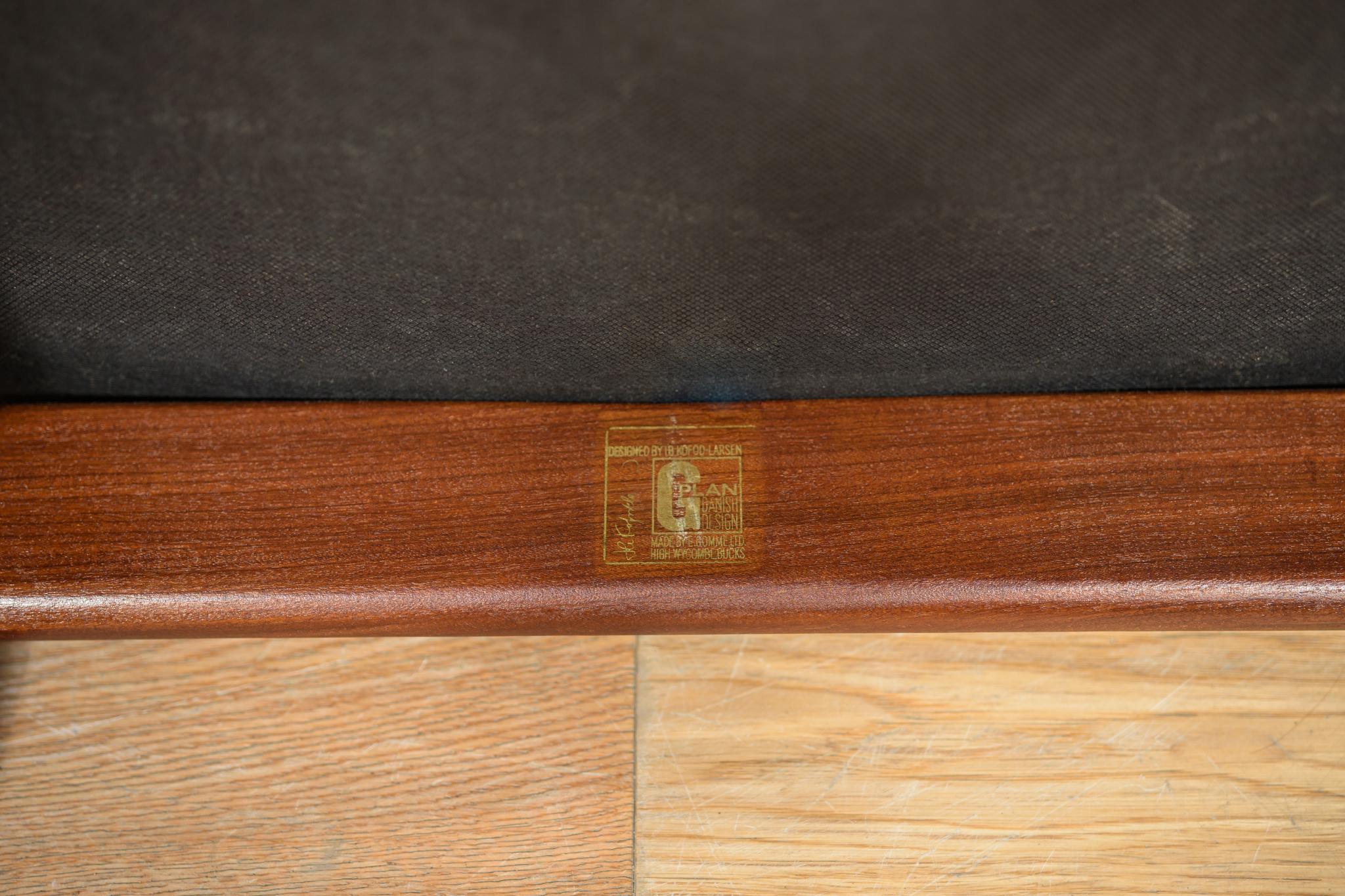 Mid-Century Dining Chairs in Teak by Ib Kofod Larsen for G-Plan, Great Britain. For Sale 10
