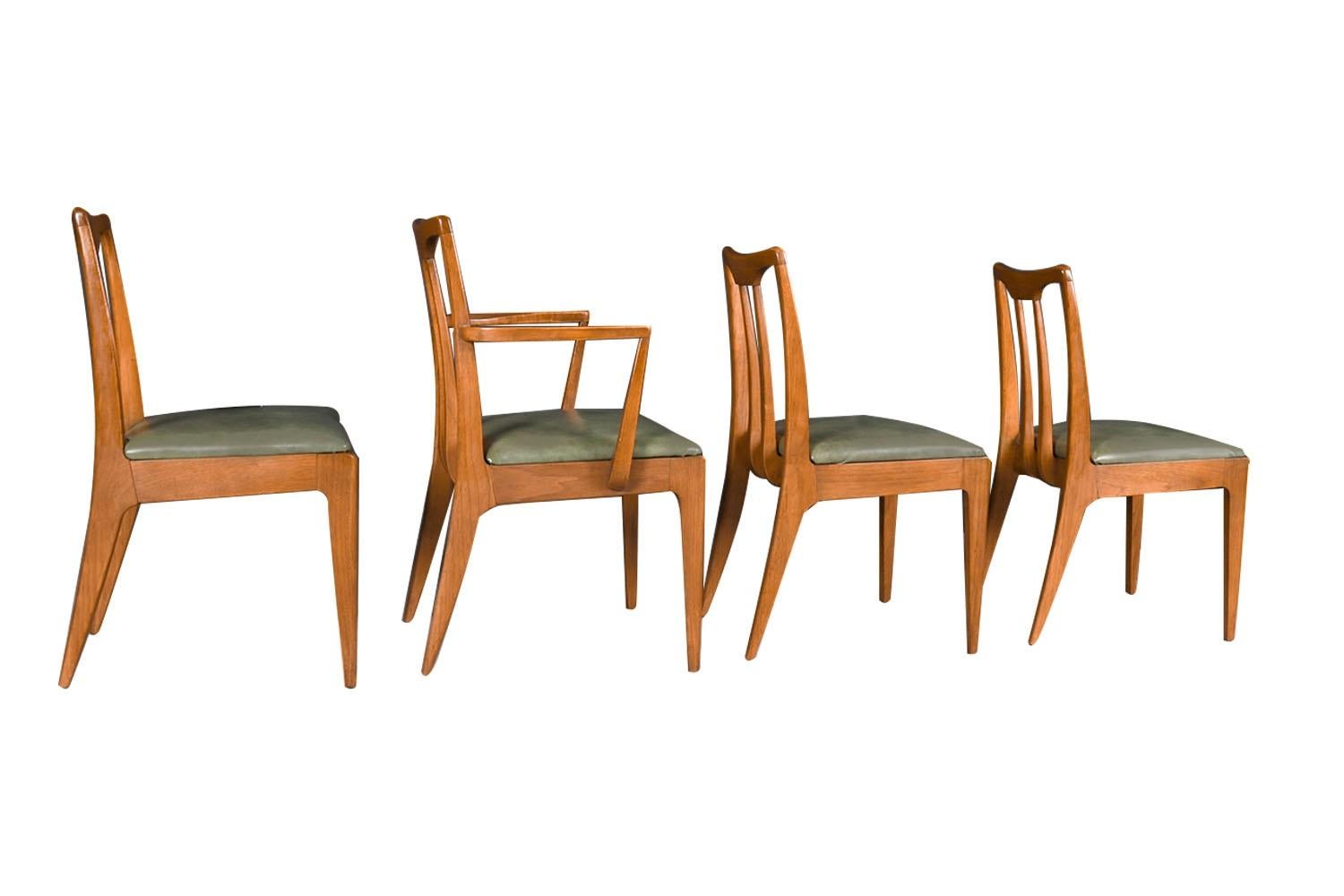 American Mid Century Dining Chairs John Van Koert Drexel Projection 