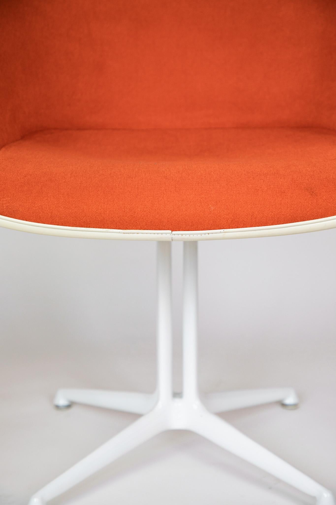 Mid Century Dining Chair La Fonda by Eames for Vitra, Orange, Fiberglass, 1960s 3