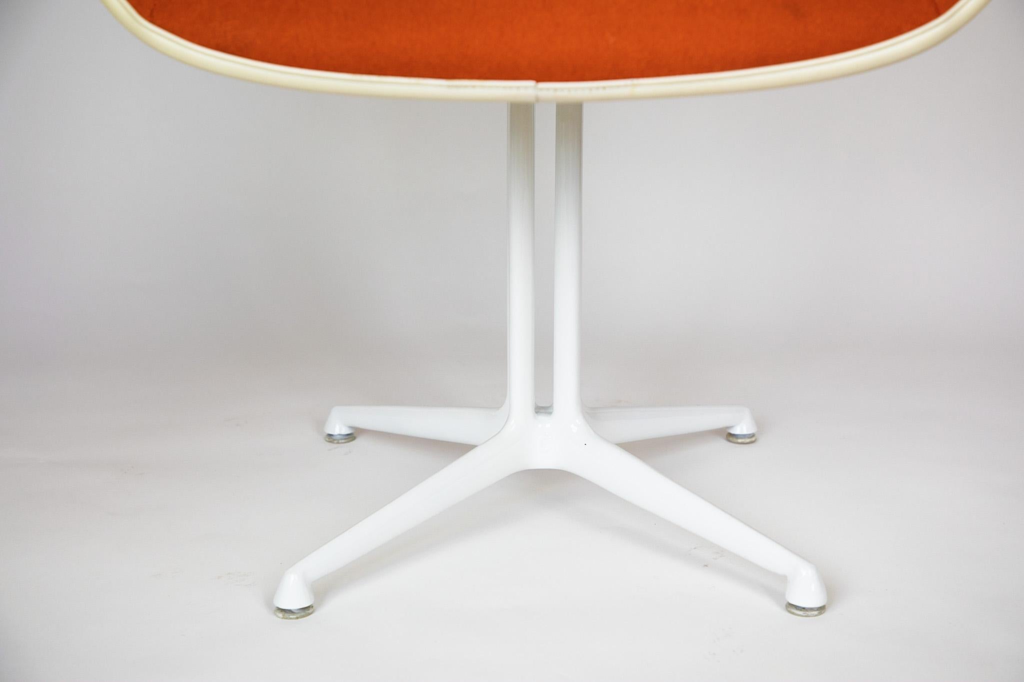 Mid Century Dining Chair La Fonda by Eames for Vitra, Orange, Fiberglass, 1960s 8