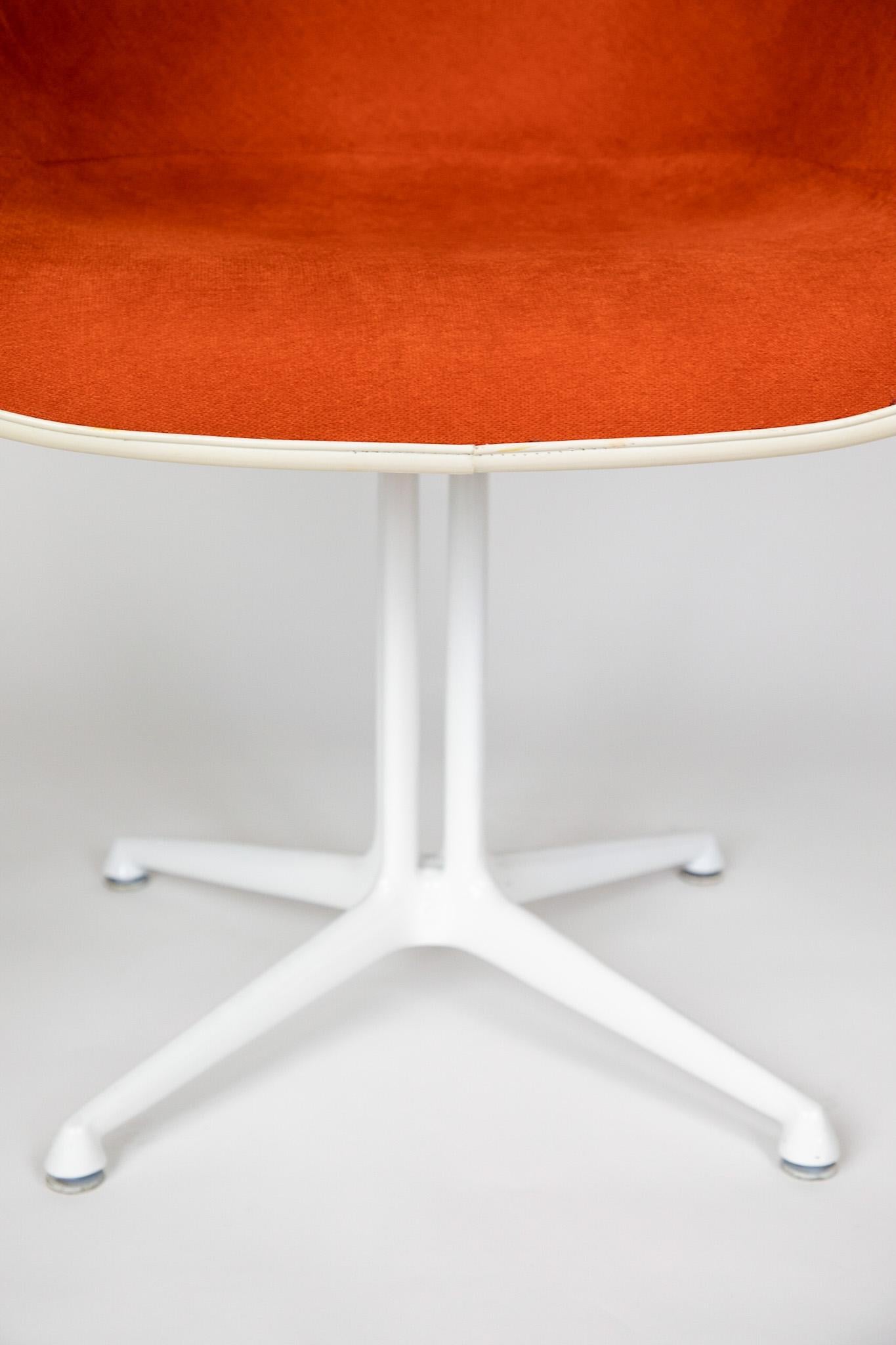 Mid-Century Modern Mid Century Dining Chair La Fonda by Eames for Vitra, Orange, Fiberglass, 1960s