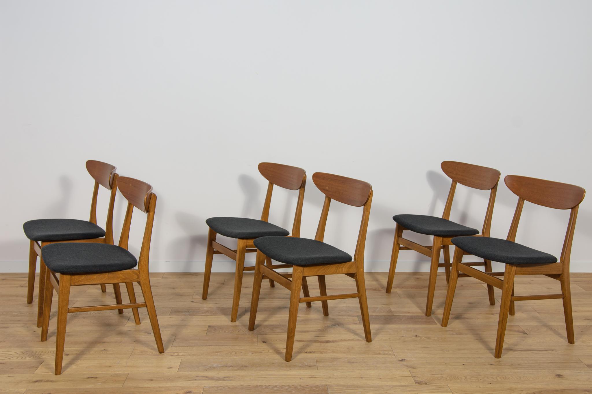 Sedie da pranzo di metà secolo Model 210 di Farstrup Møbler, anni '60, Set di 6 In condizioni ottime in vendita a GNIEZNO, 30
