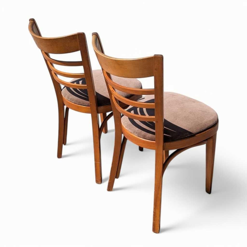 Mid-Century Dining Chairs, Pair – Bentwood, Wood Frame, Thonet, c. 1930s en vente 9