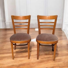 Mid-Century Dining Chairs, Pair – Bentwood, Wood Frame, Thonet, c. 1930s