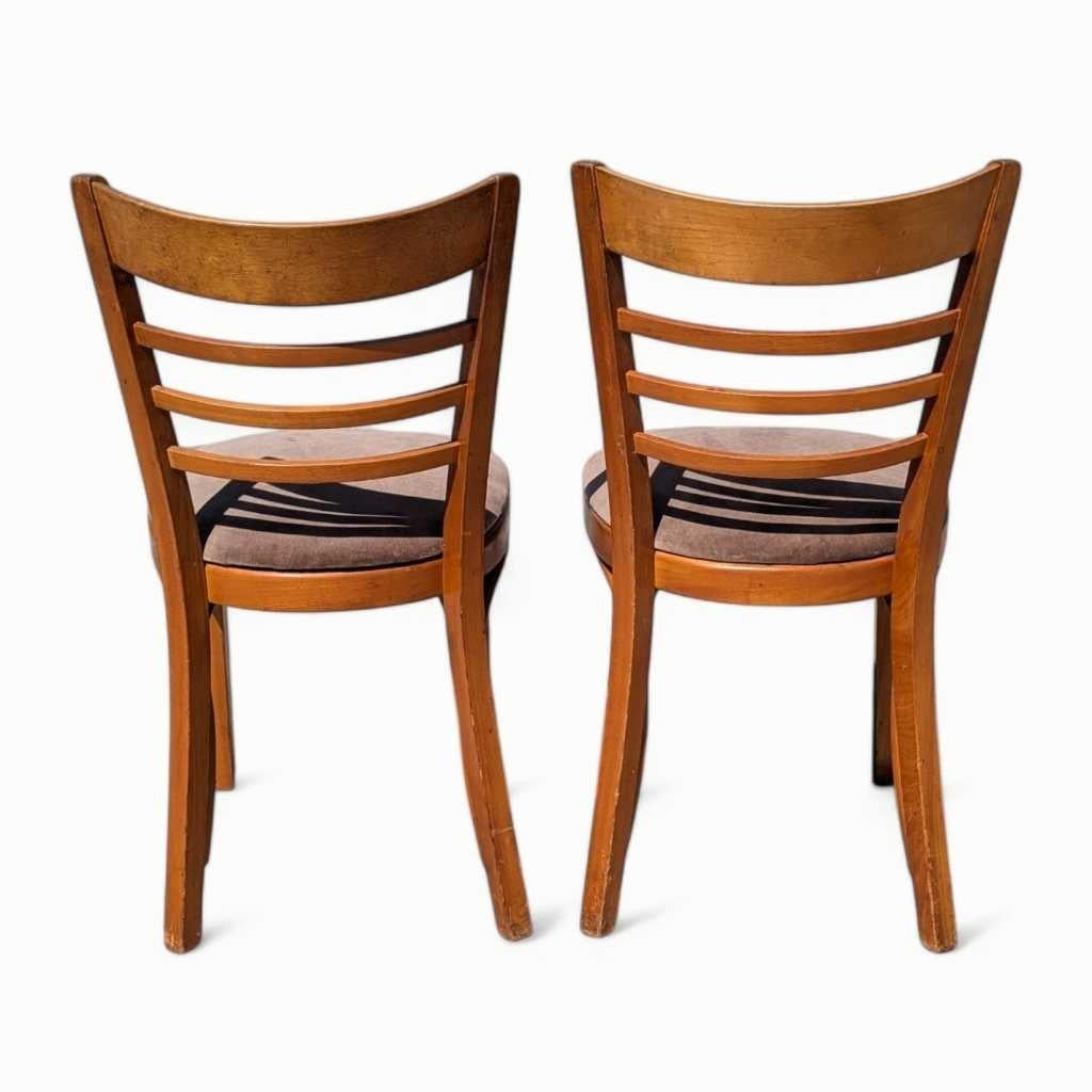 Américain Mid-Century Dining Chairs, Pair – Bentwood, Wood Frame, Thonet, c. 1930s en vente