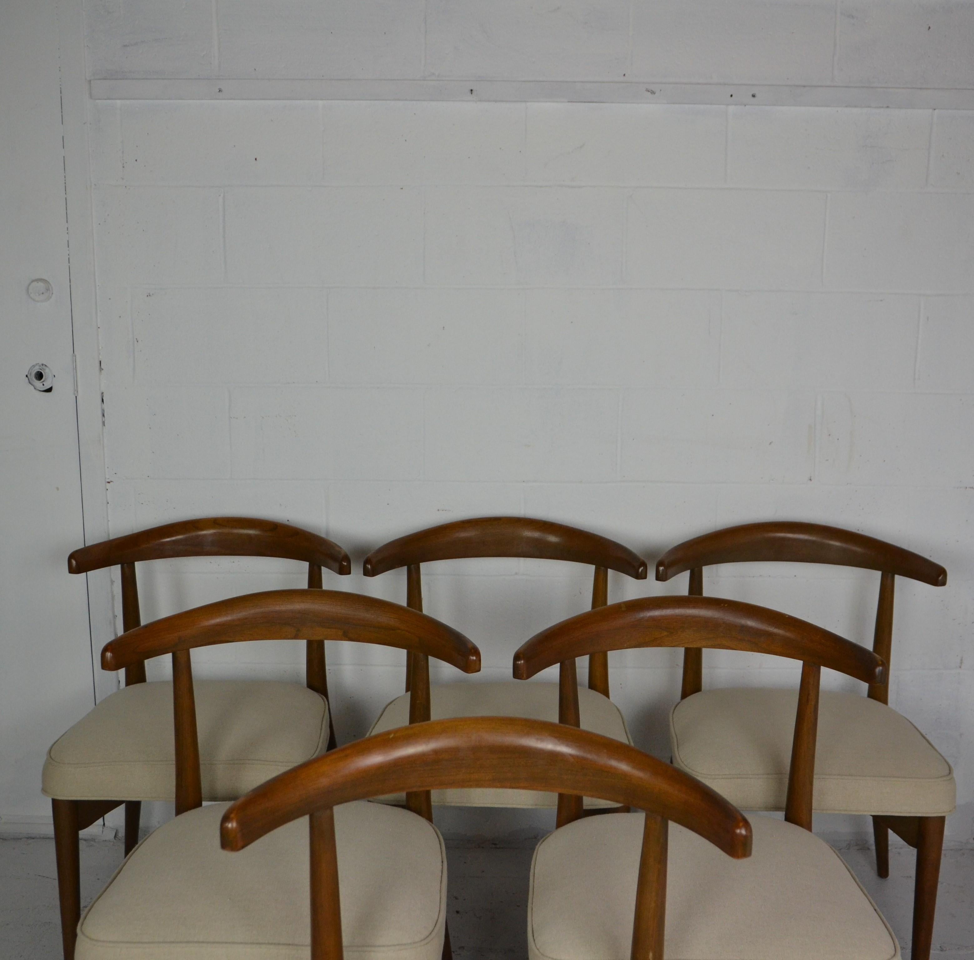 American Midcentury Dining Chairs Set of 6