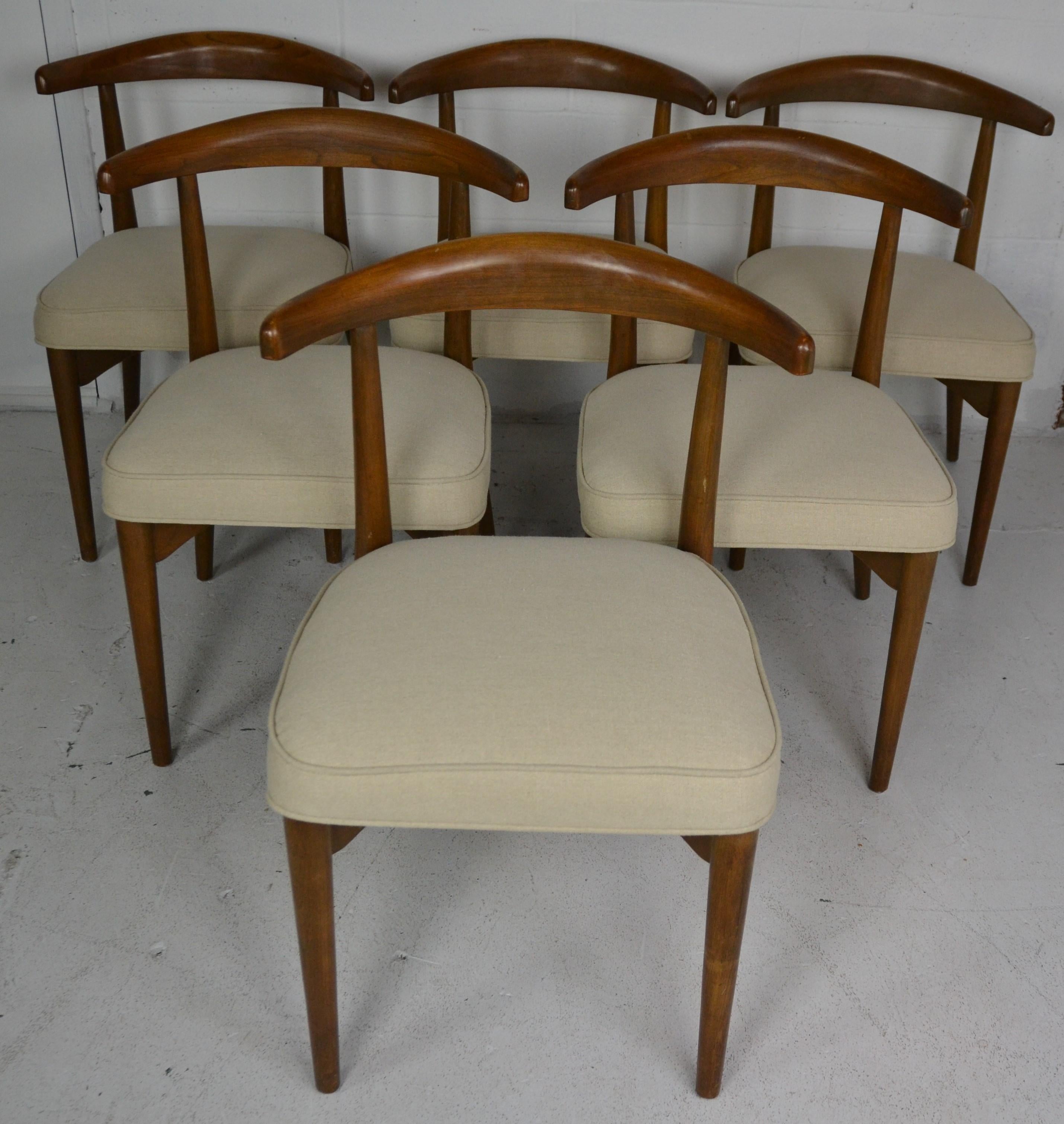Midcentury Dining Chairs Set of 6 In Good Condition In Pomona, CA
