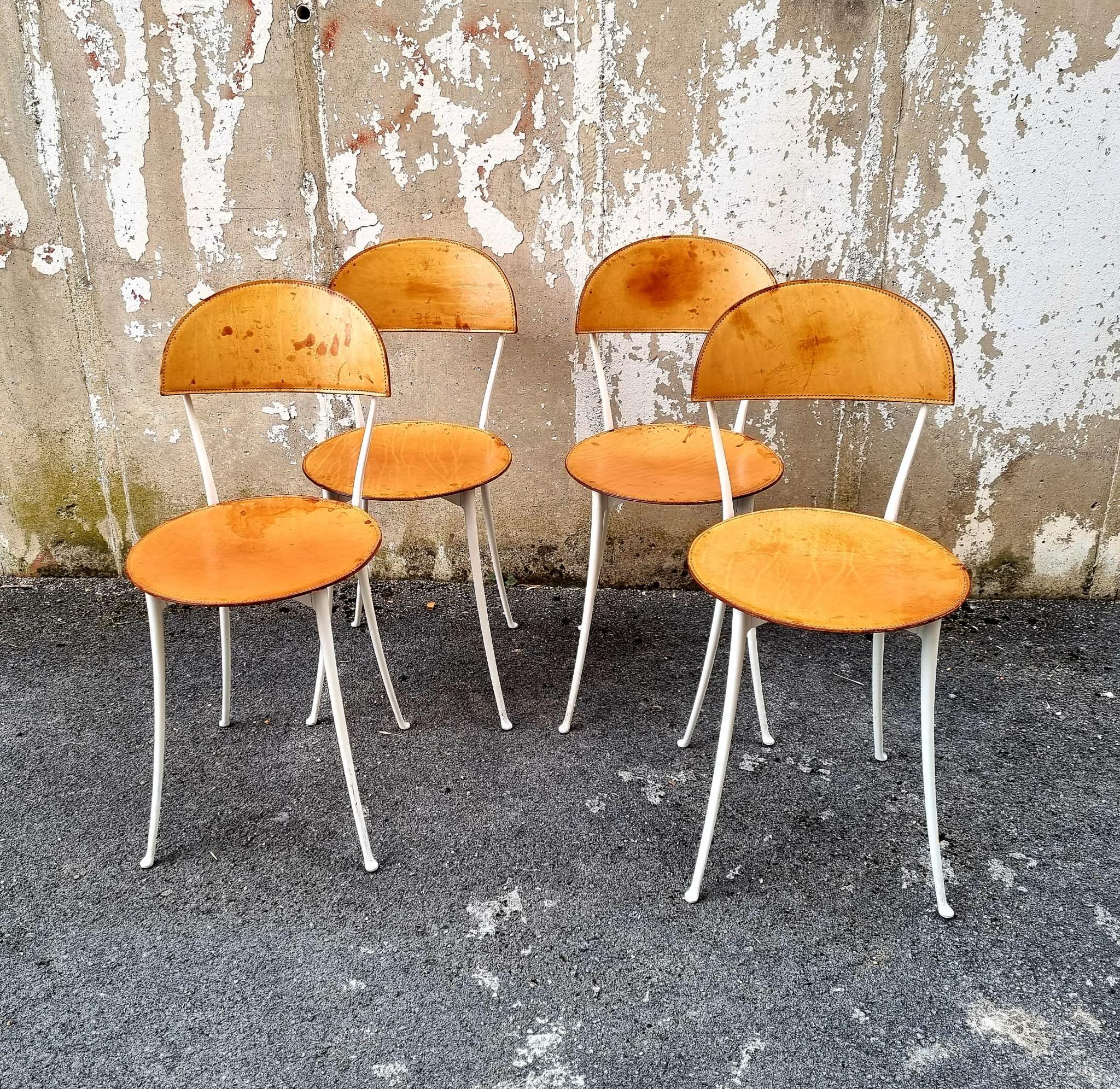 Mid-Century Modern Midcentury Dining Chairs Tonietta by Enzo Mari, Zanotta, Italy 80s, Set of 4 For Sale