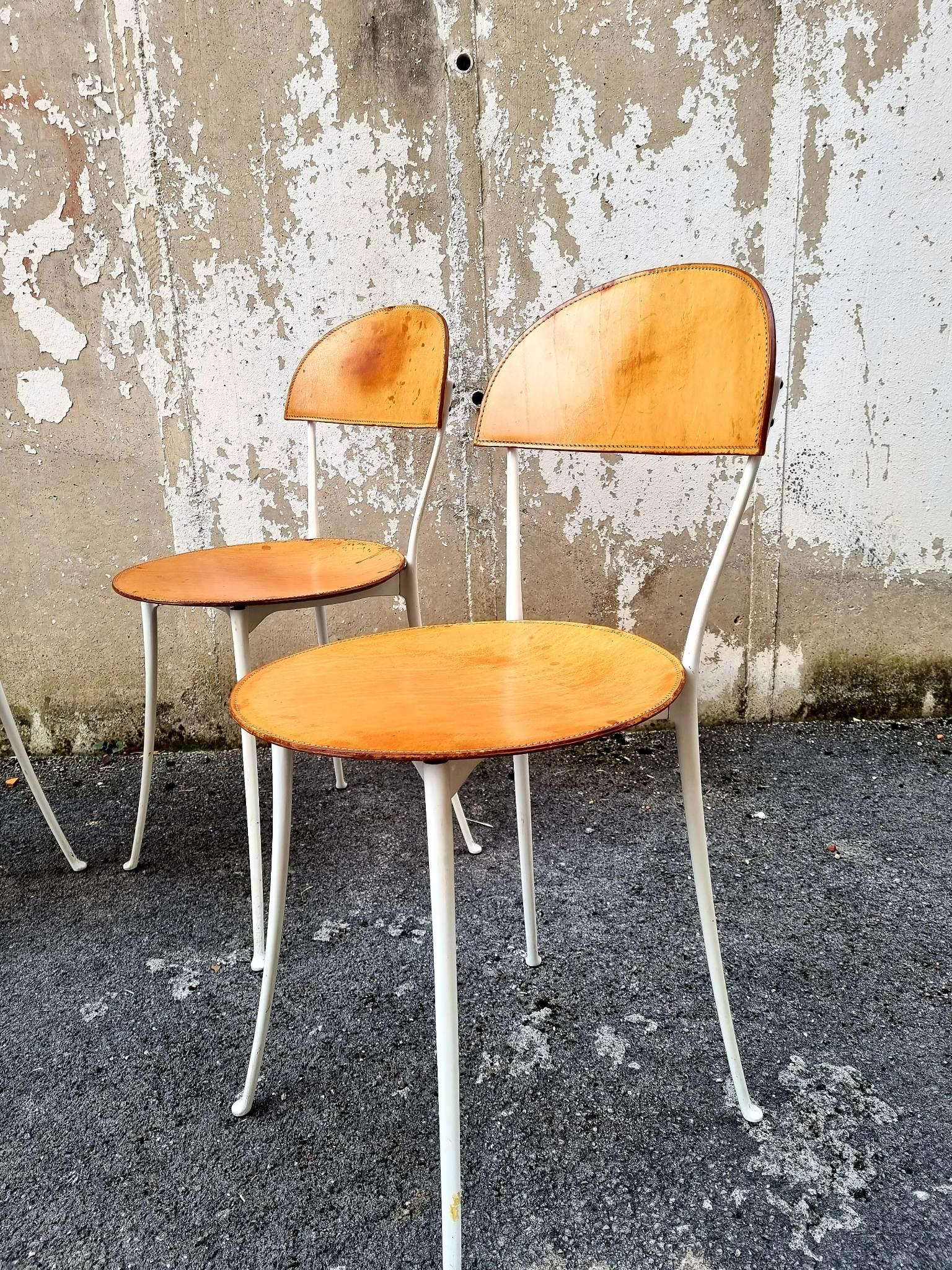 Late 20th Century Midcentury Dining Chairs Tonietta by Enzo Mari, Zanotta, Italy 80s, Set of 4 For Sale