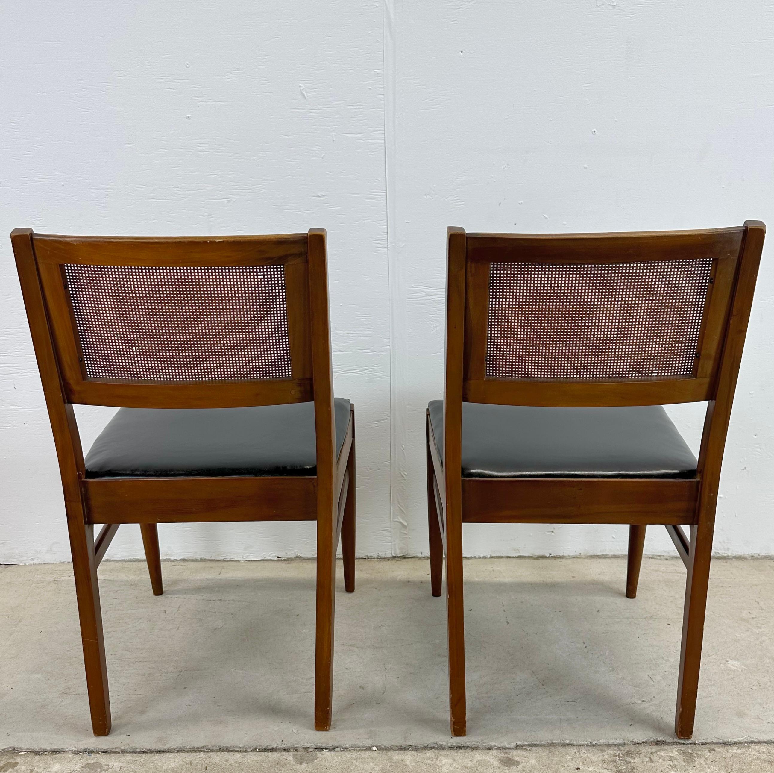 20th Century Mid-Century Dining Chairs with Cane Backs after jens risom