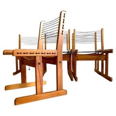 Mid Century Dining "Hunting" Chairs by Torbjørn Afdal for Bruksbo