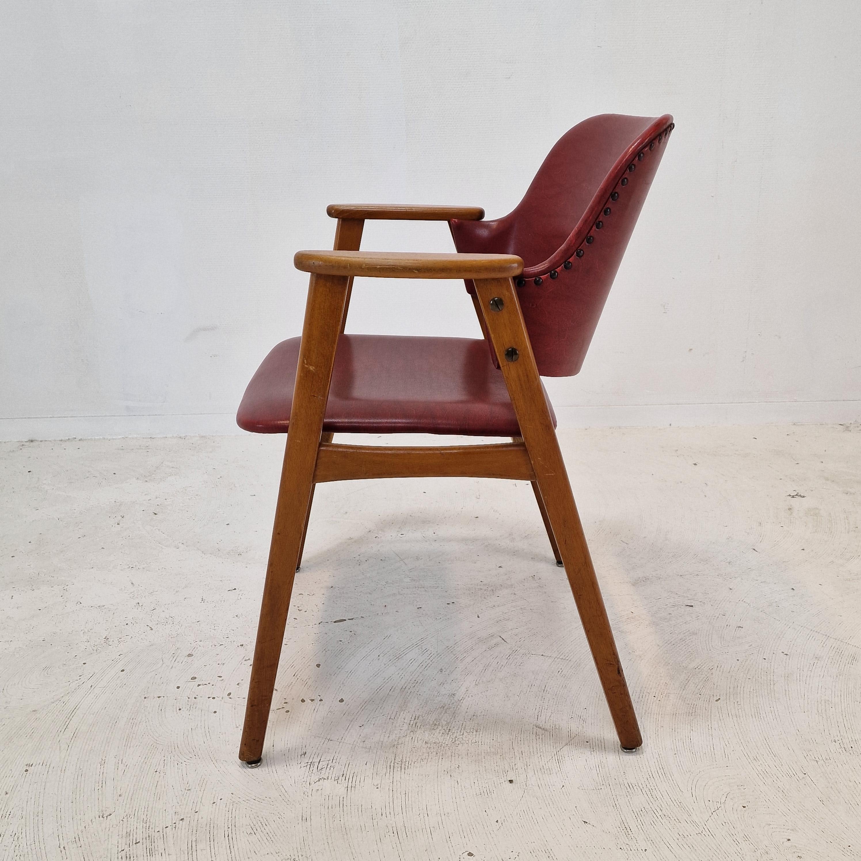 Faux Leather Midcentury Dining or Restaurant Chairs by Cees Braakman for Pastoe, 1950s For Sale