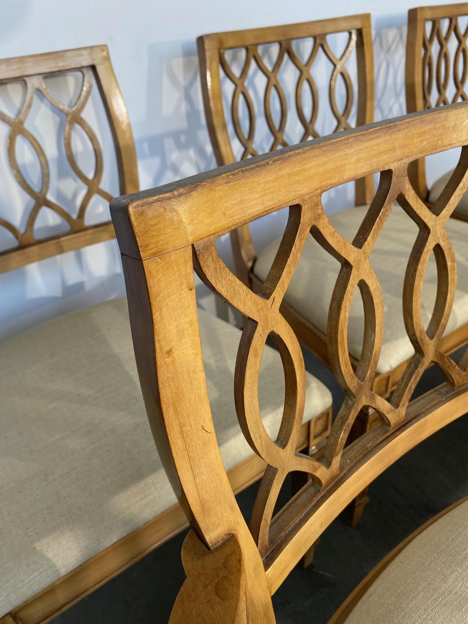 Juego de 6 sillas de comedor de mediados de siglo mediados del siglo XX en venta