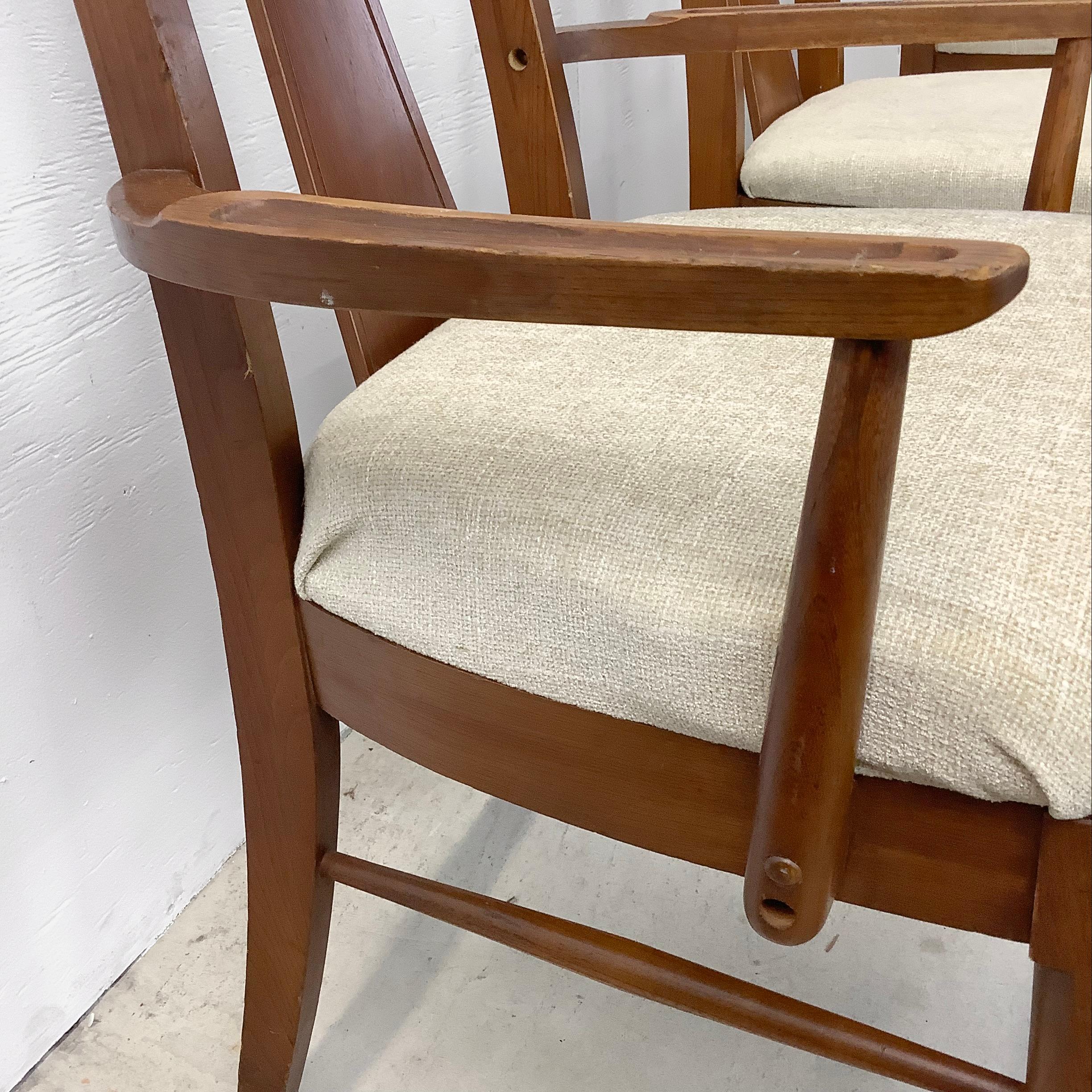Mid-Century Dining Room Chairs- Set of Six  In Fair Condition In Trenton, NJ