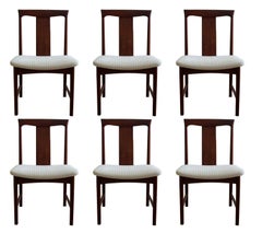 Mid Century Dining Room Table and 8 Danish Style Upholstered Teak Chairs Japan