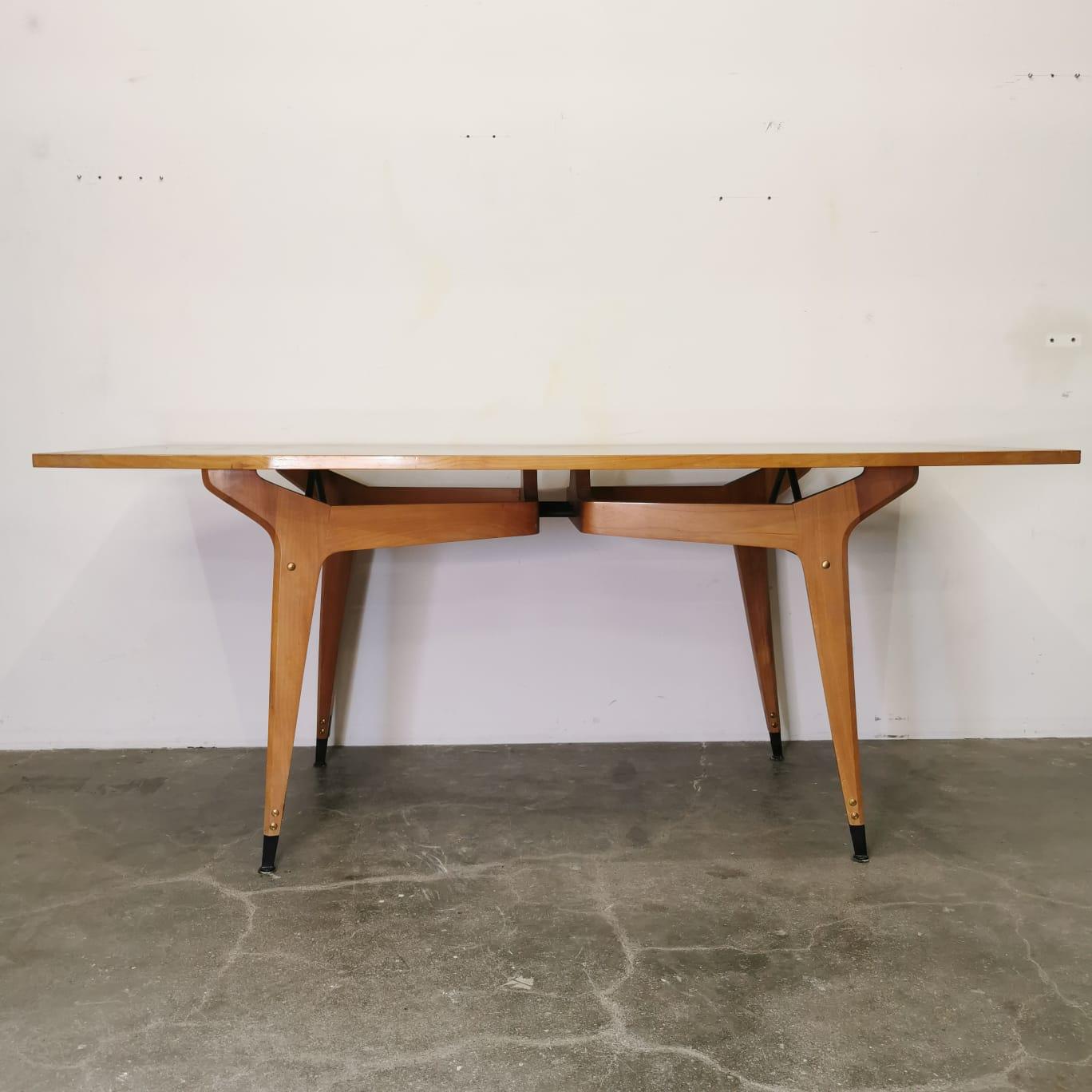 Midcentury Dining Room Table by Sorgente Del Mobile, 1950s In Good Condition In Milano, Lombardia