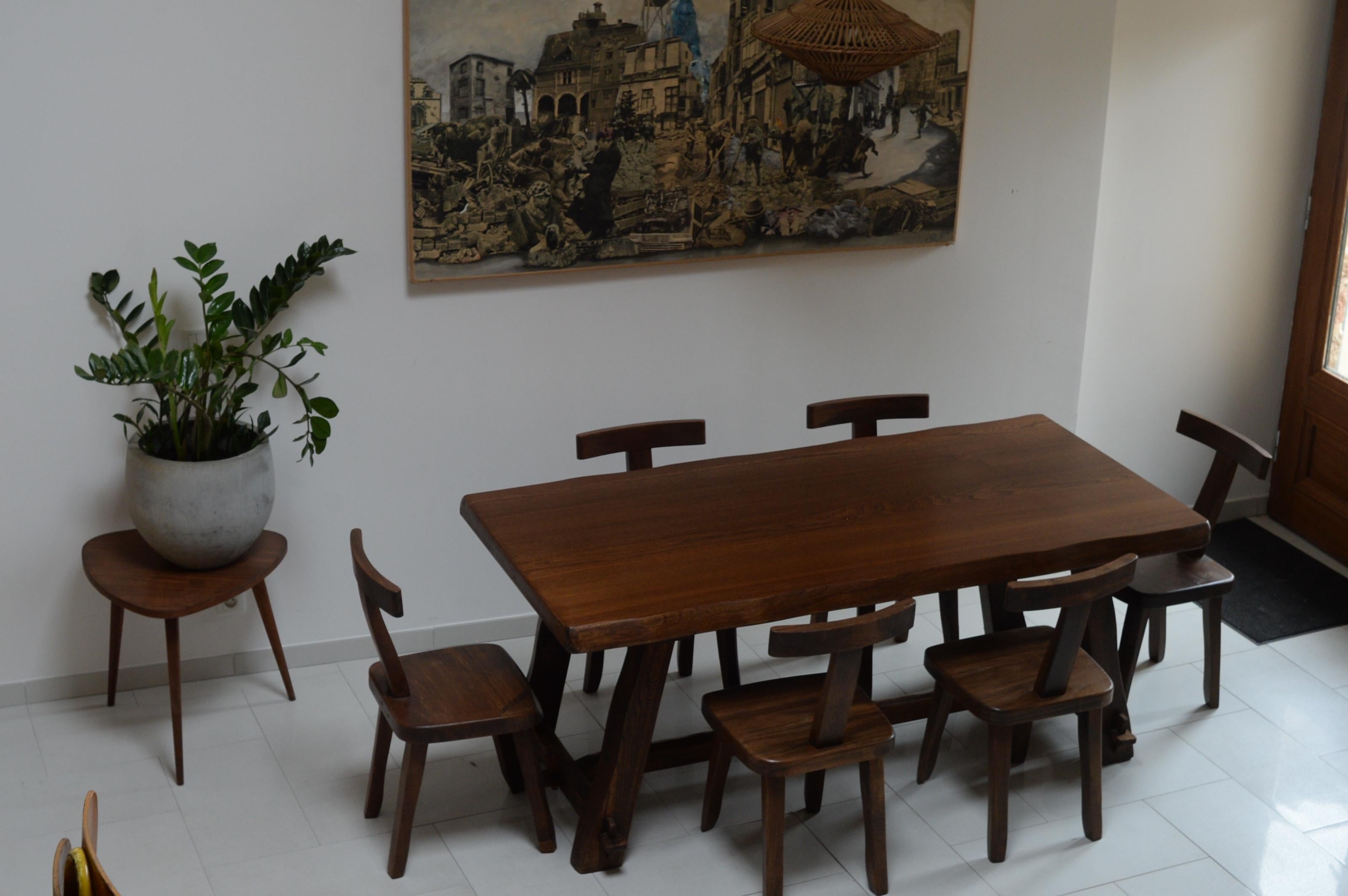 Midcentury Dining Set and 6 Chairs by Olavi Hänninen for Mikko Nupponen 3