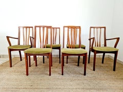 Mid Century Dining Table and 6 Chairs S Form