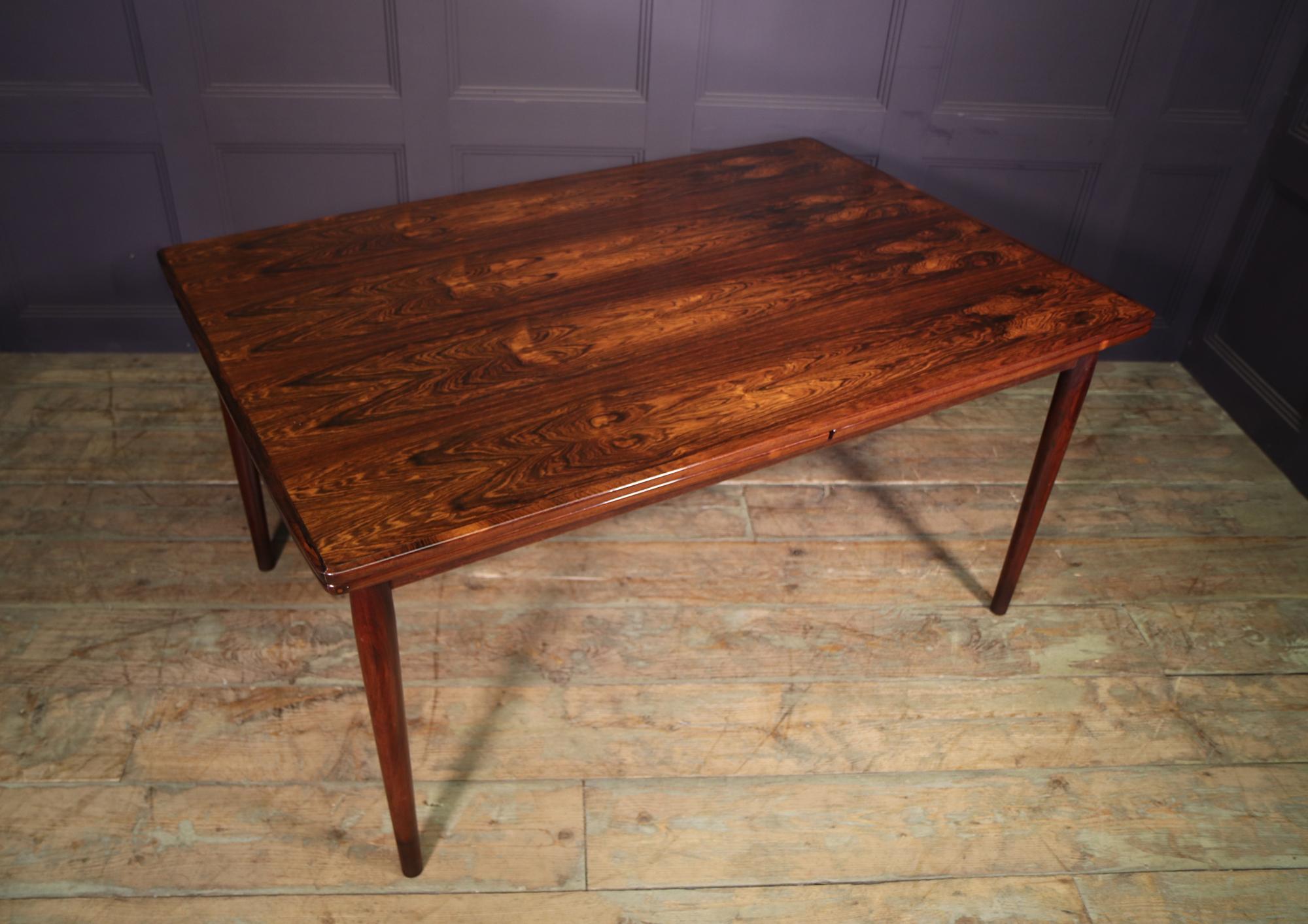 Rosewood Mid Century Dining Table by Arne Vodder c1950 For Sale