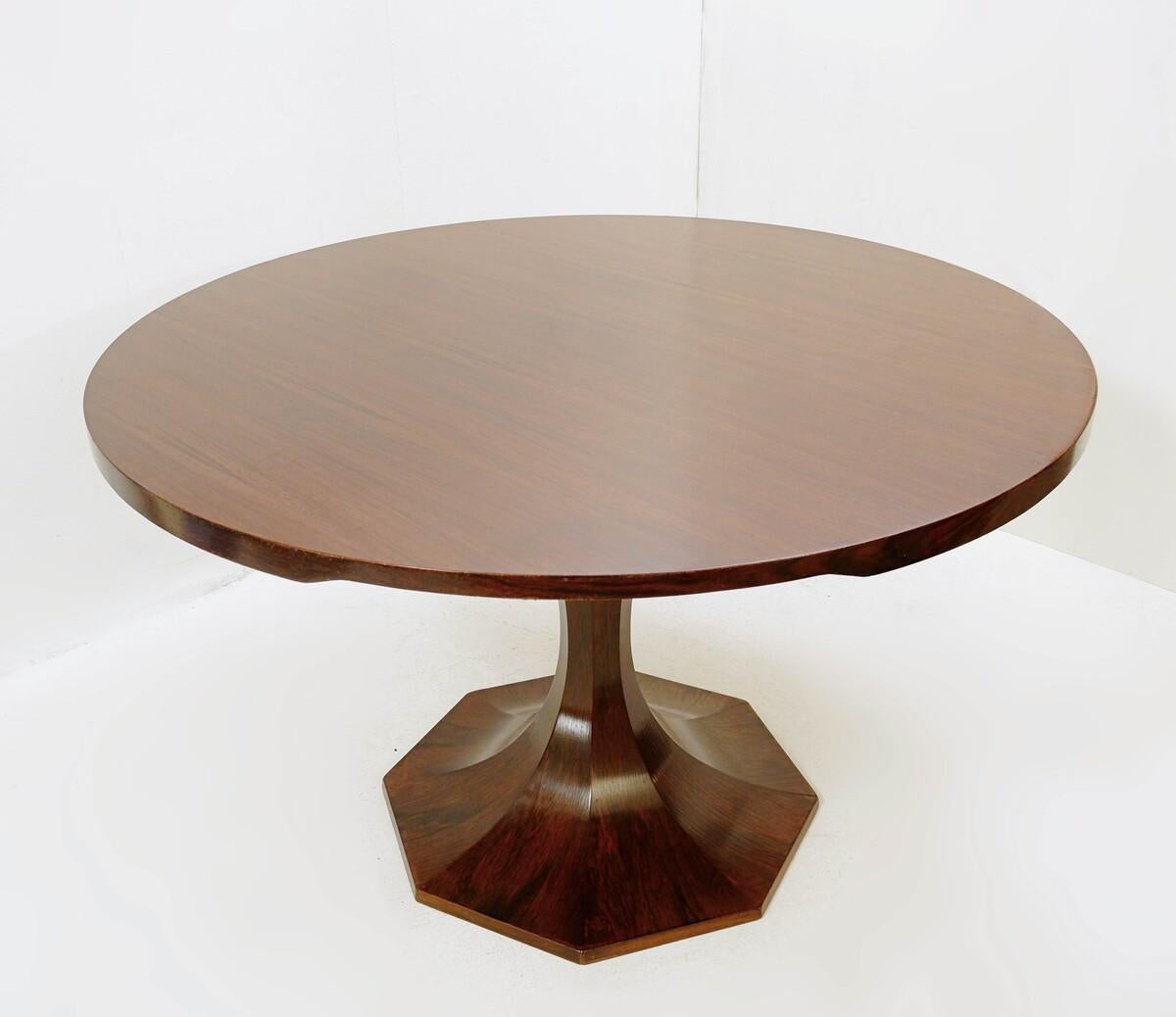 Bois Table de salle à manger du milieu du siècle dernier par Carlo di Carli, Italie, 1970 en vente