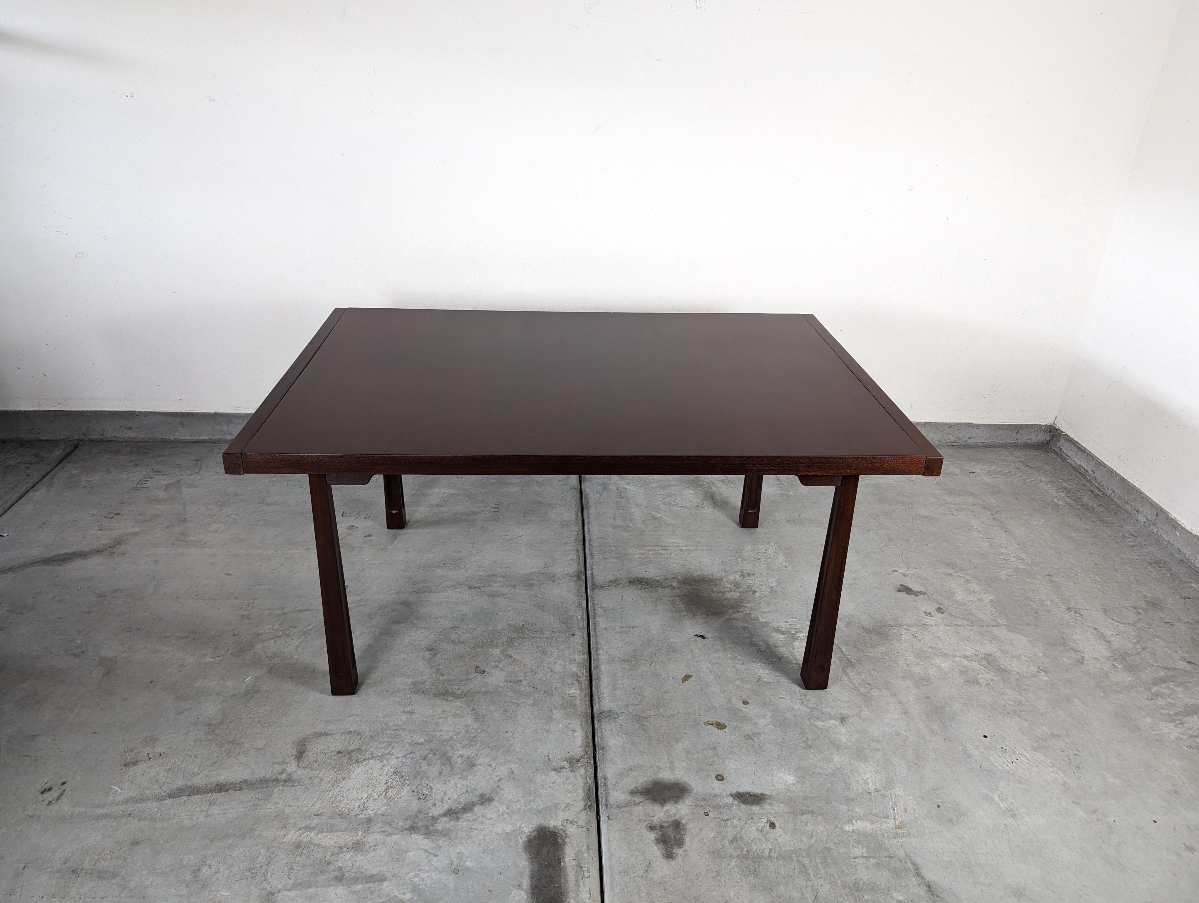 Mahogany Mid-Century Dining Table by Edmond J. Spence for Industria Mueblera of Mexico