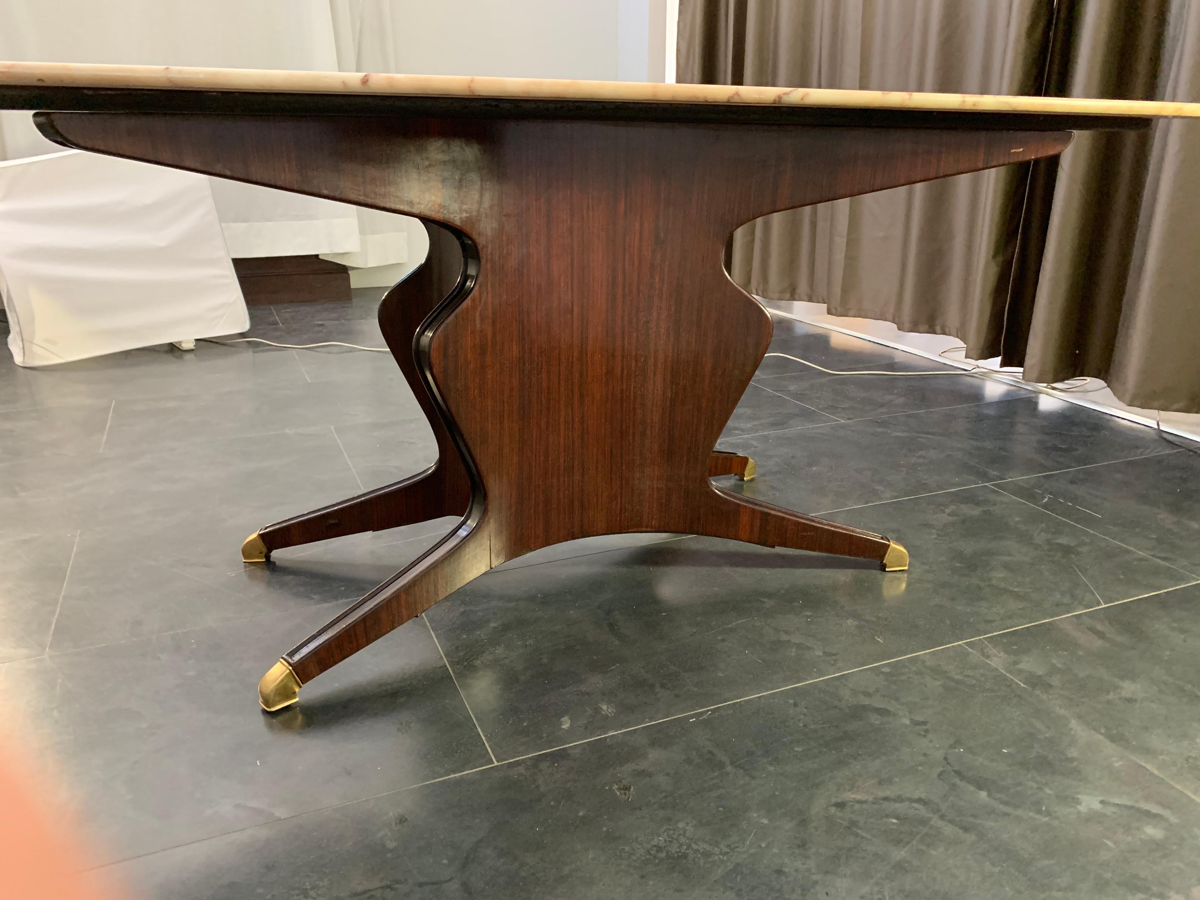 Mid-Century Dining Table by Osvaldo Borsani for Turri In Good Condition In Montelabbate, PU