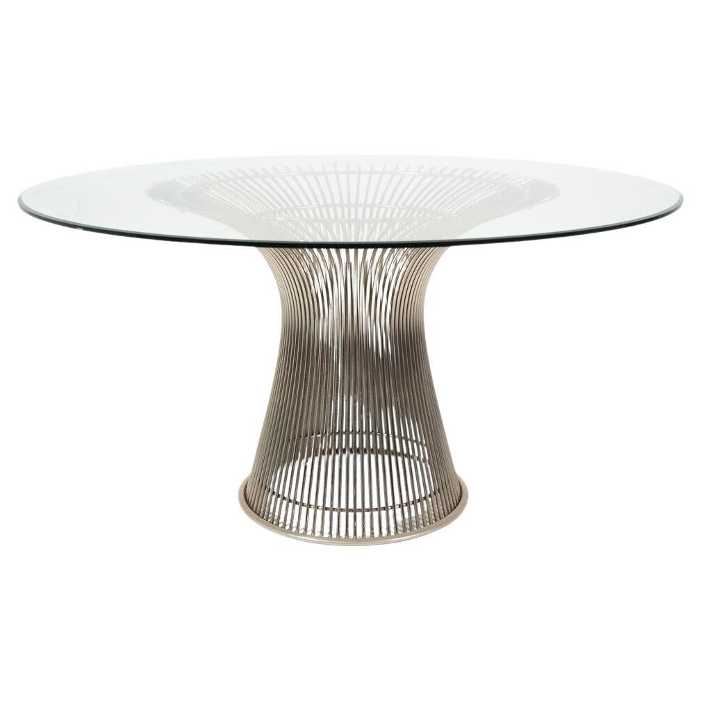 Mid-Century Dining Table by Warren Platner for Knoll, Glass and Metal, 1966