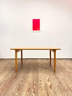 Mid-Century Dining Table, Danish Design out of massiv Oak Wood, Denmark, 1960s