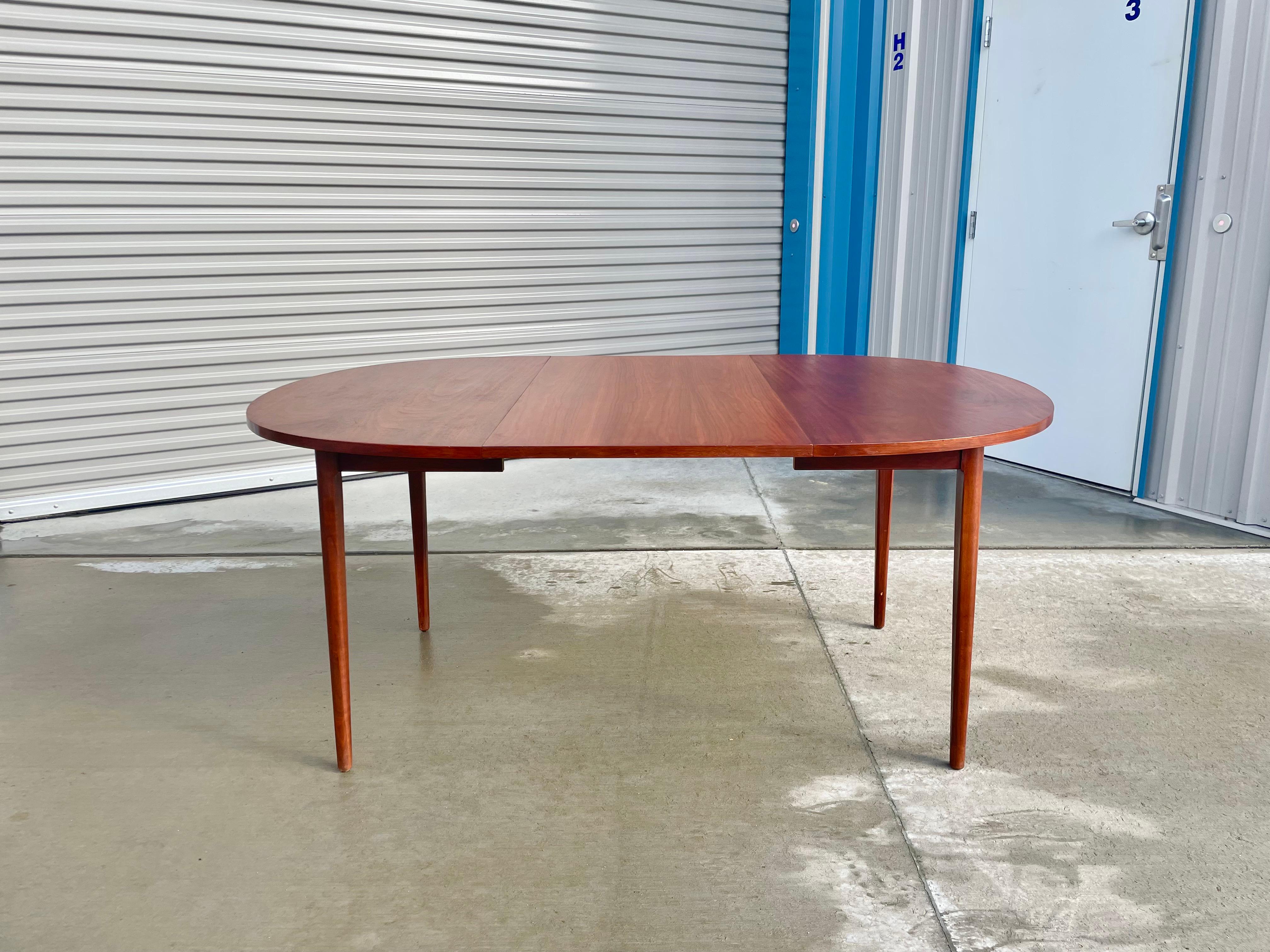 Walnut Midcentury Dining Table Designed by Kipp Stewart for Drexel