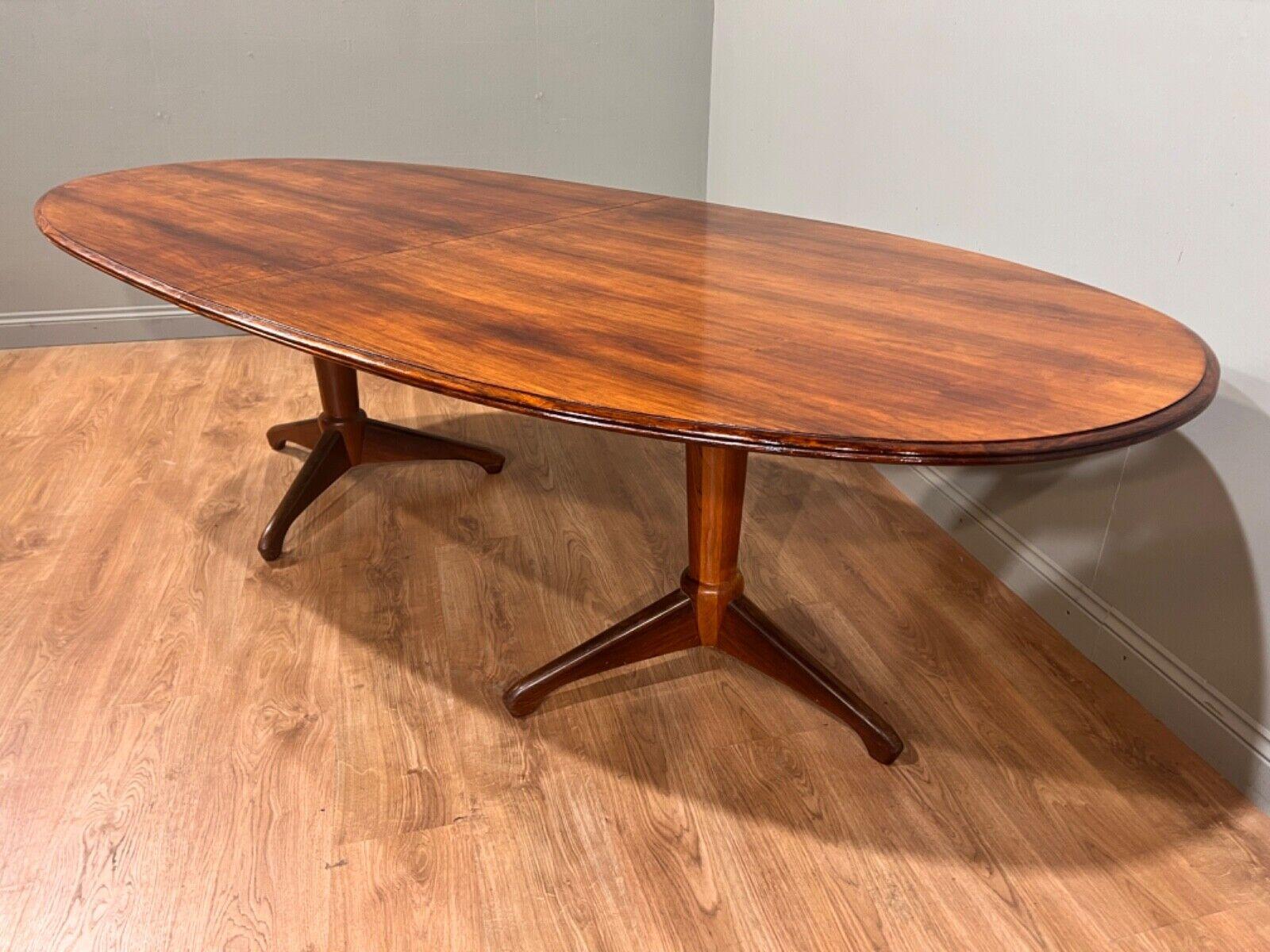 Wood Mid Century Dining Table Extending by McIntosh 1960s