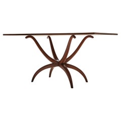 Brazilian Modern Dining Table in Caviuna Hardwood & White top by Fatima, 1963