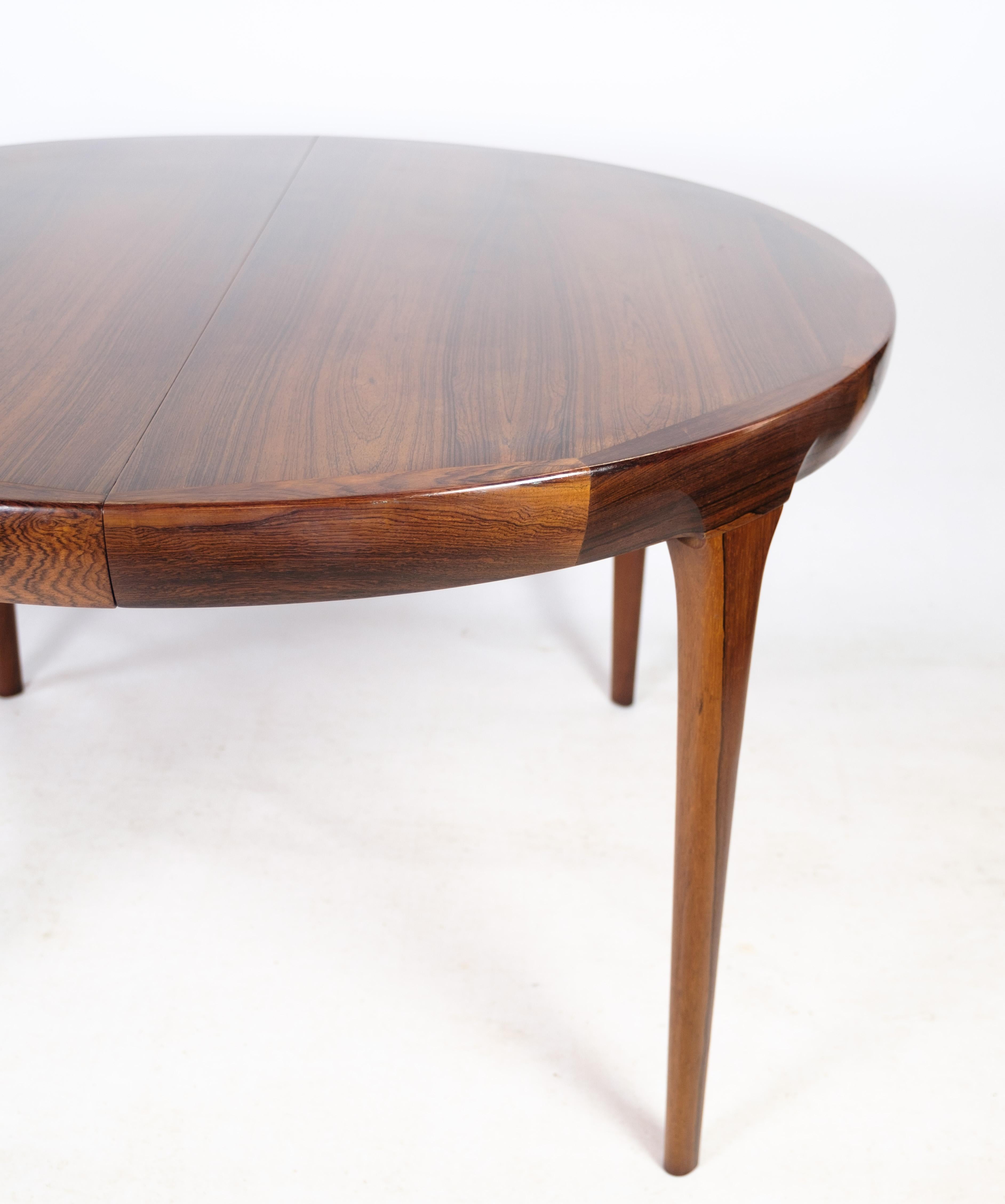 Midcentury Dining Table in Rosewood by Ib Kofod Larsen for Faarup Mobelfabrik In Good Condition In Lejre, DK
