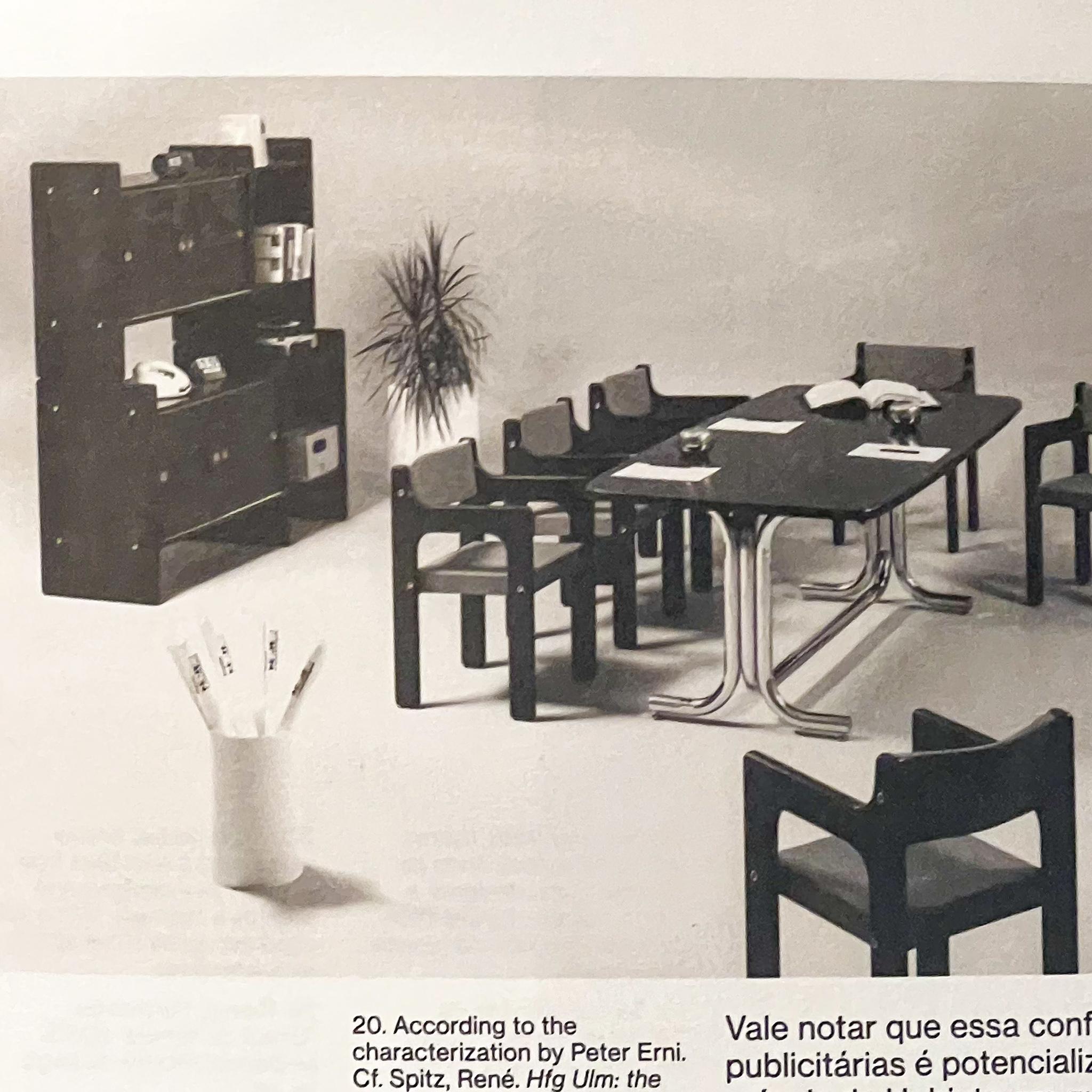 Table de salle à manger moderne du milieu du siècle dernier en chrome tubulaire et bois de Geraldo Barros, 1970 en vente 6