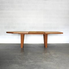 Table de salle à manger Mid Century modèle "Ardennes" en chêne clair