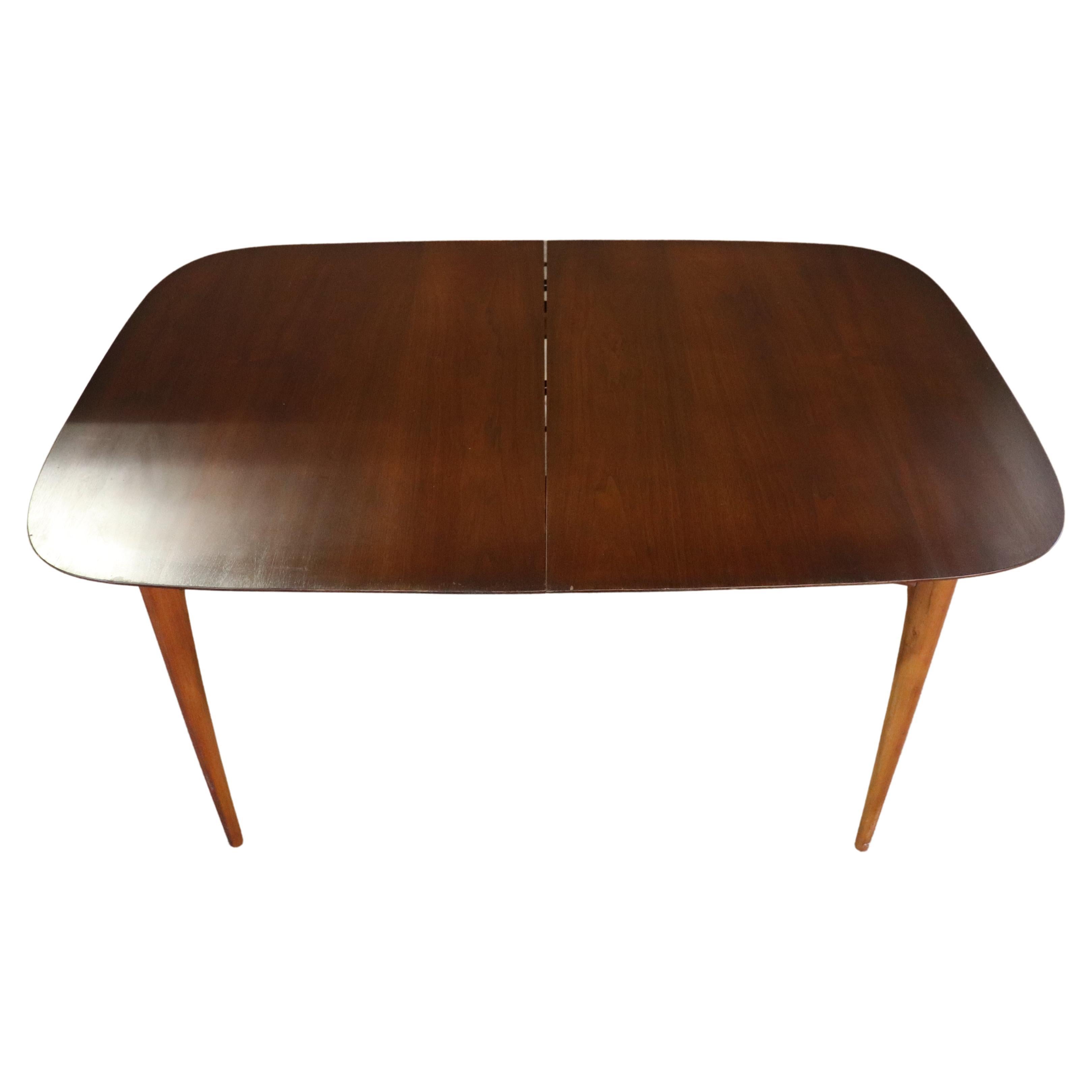 Table de salle à manger Mid-Century avec feuille en vente