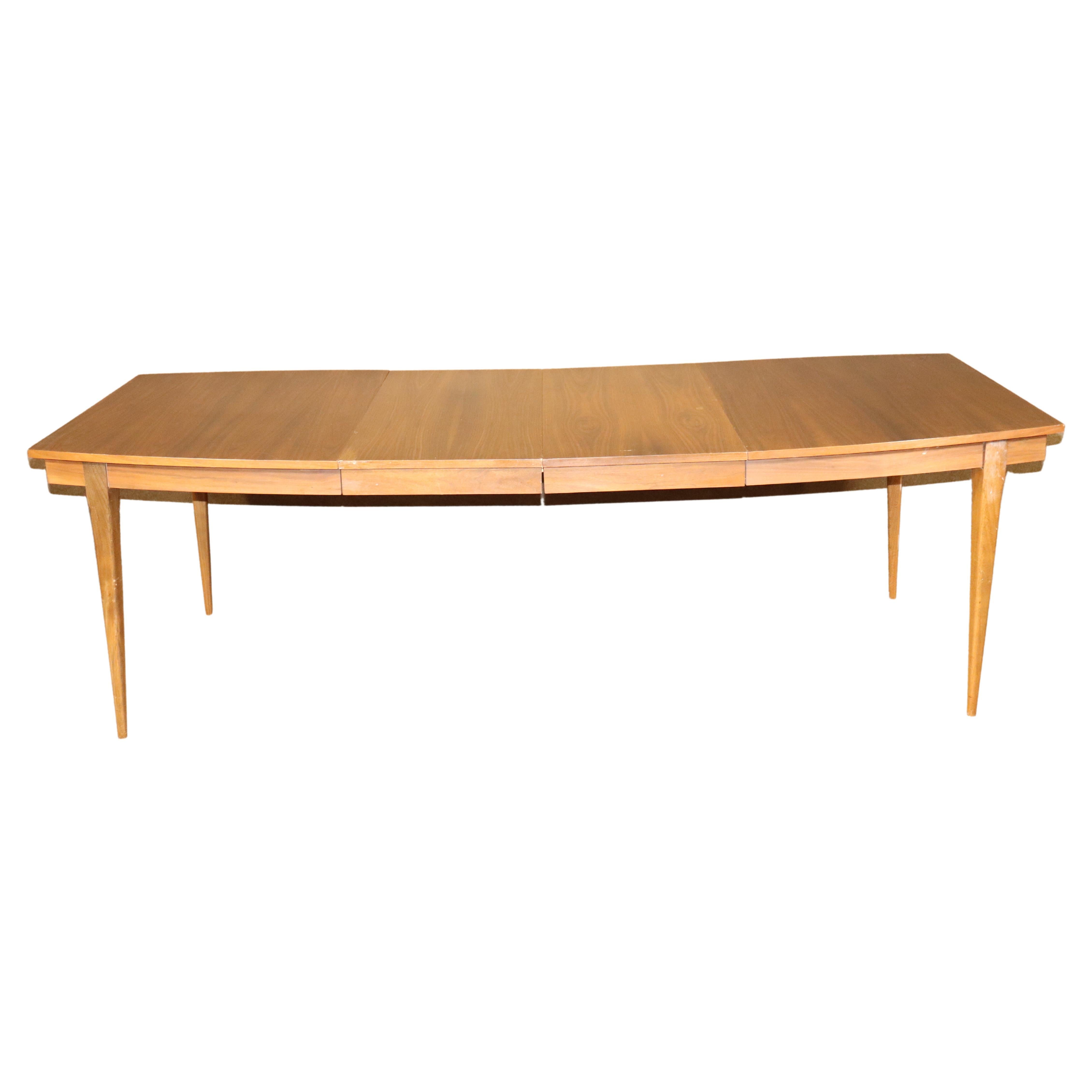 Midcentury Dining Table w/ Leaves For Sale